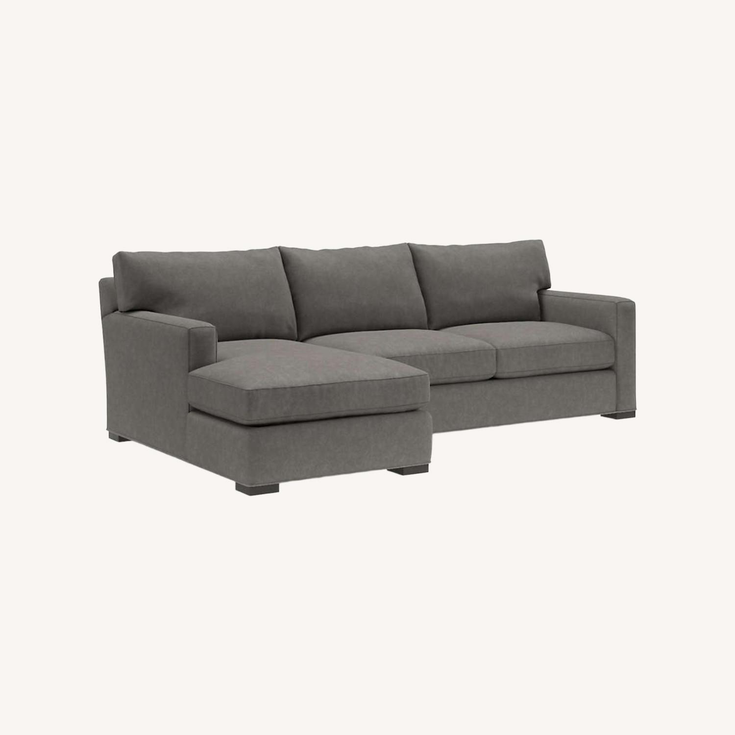 Crate & Barrel Dark Gray Fabric 2 Piece Sectional - image-0