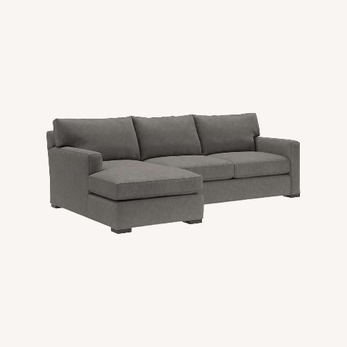 Used Crate & Barrel Dark Gray Fabric 2 Piece Sectional for sale on AptDeco