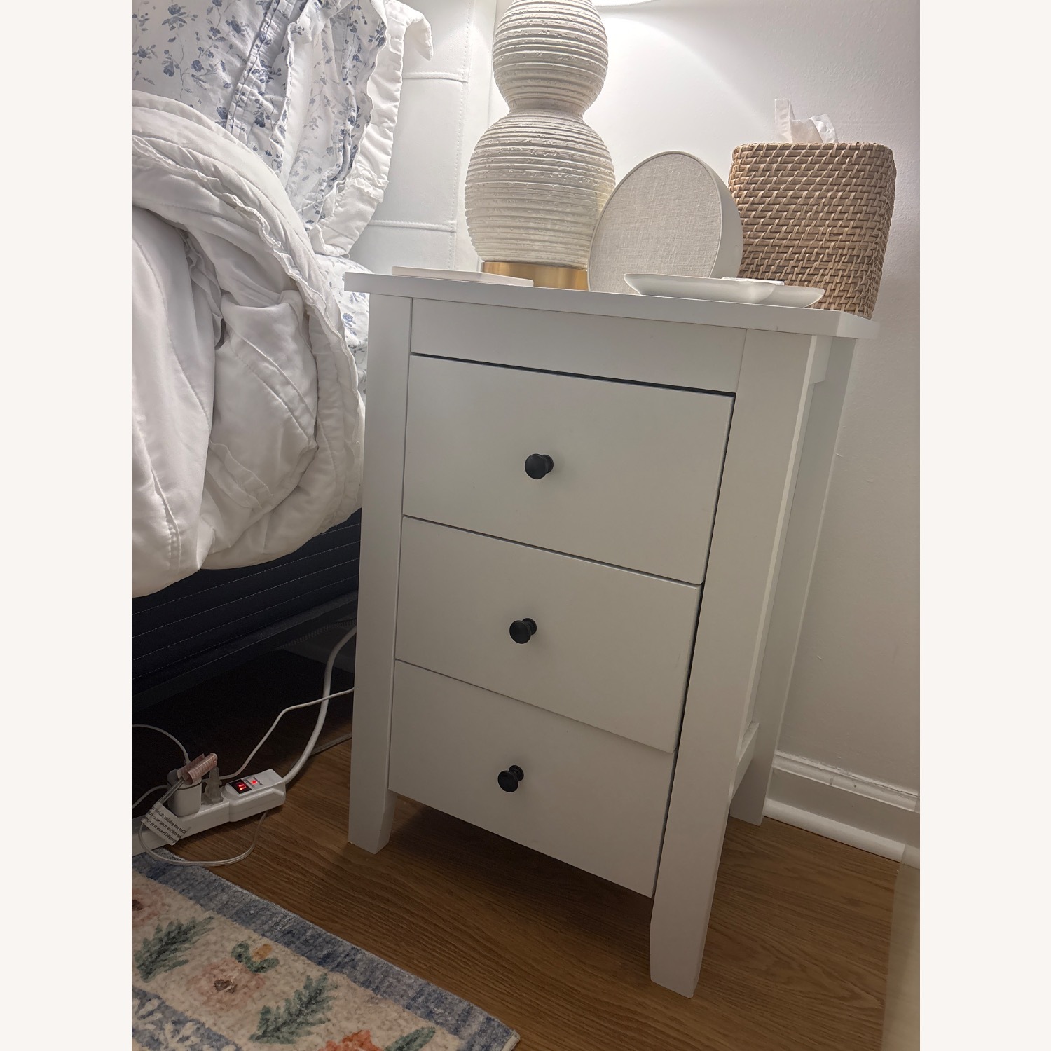 Overstock White Wood Nightstand - image-2