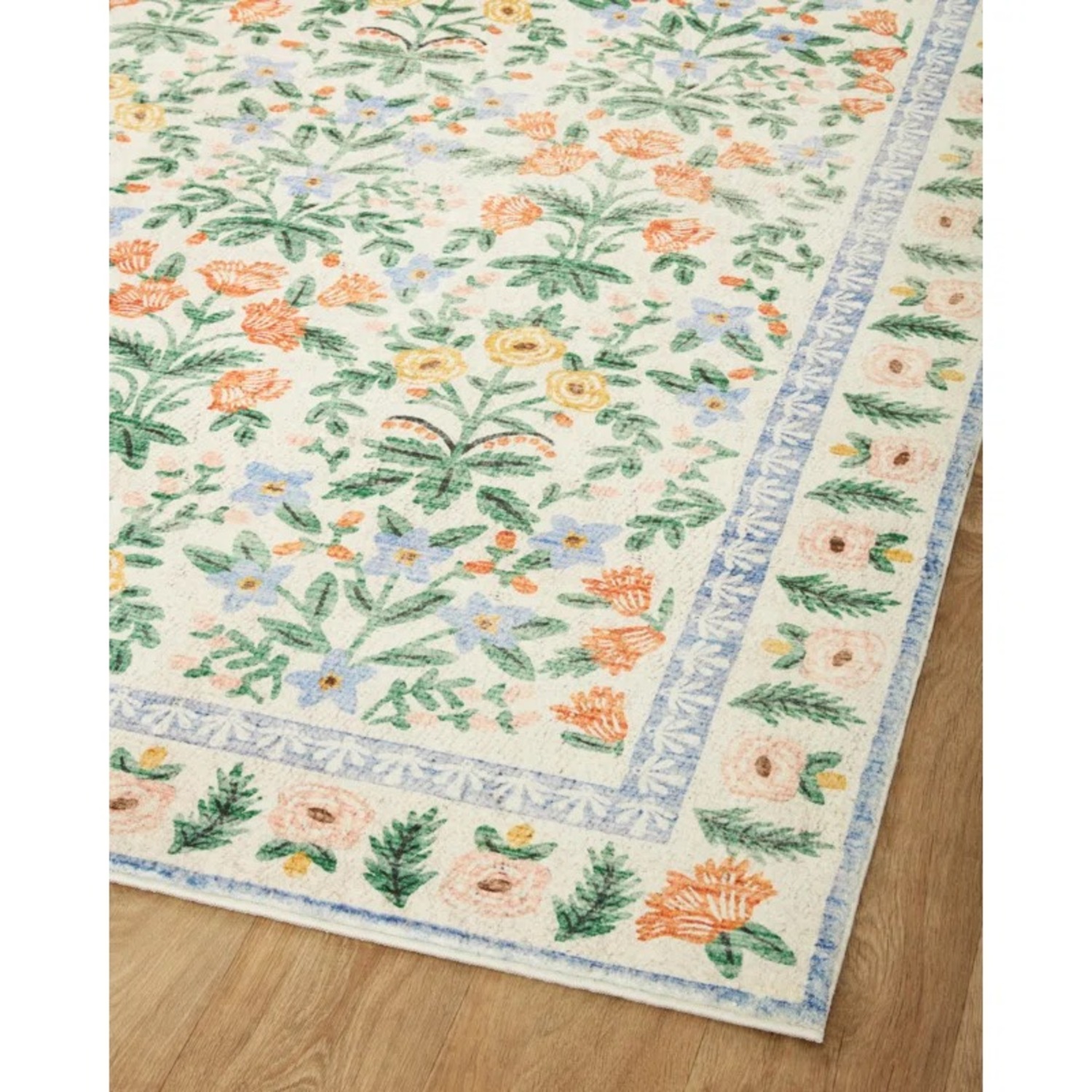 Rifle Paper Co. x Loloi Eden Mughal Garden Cream Rug feat CloudPile 5' x 8' - image-1