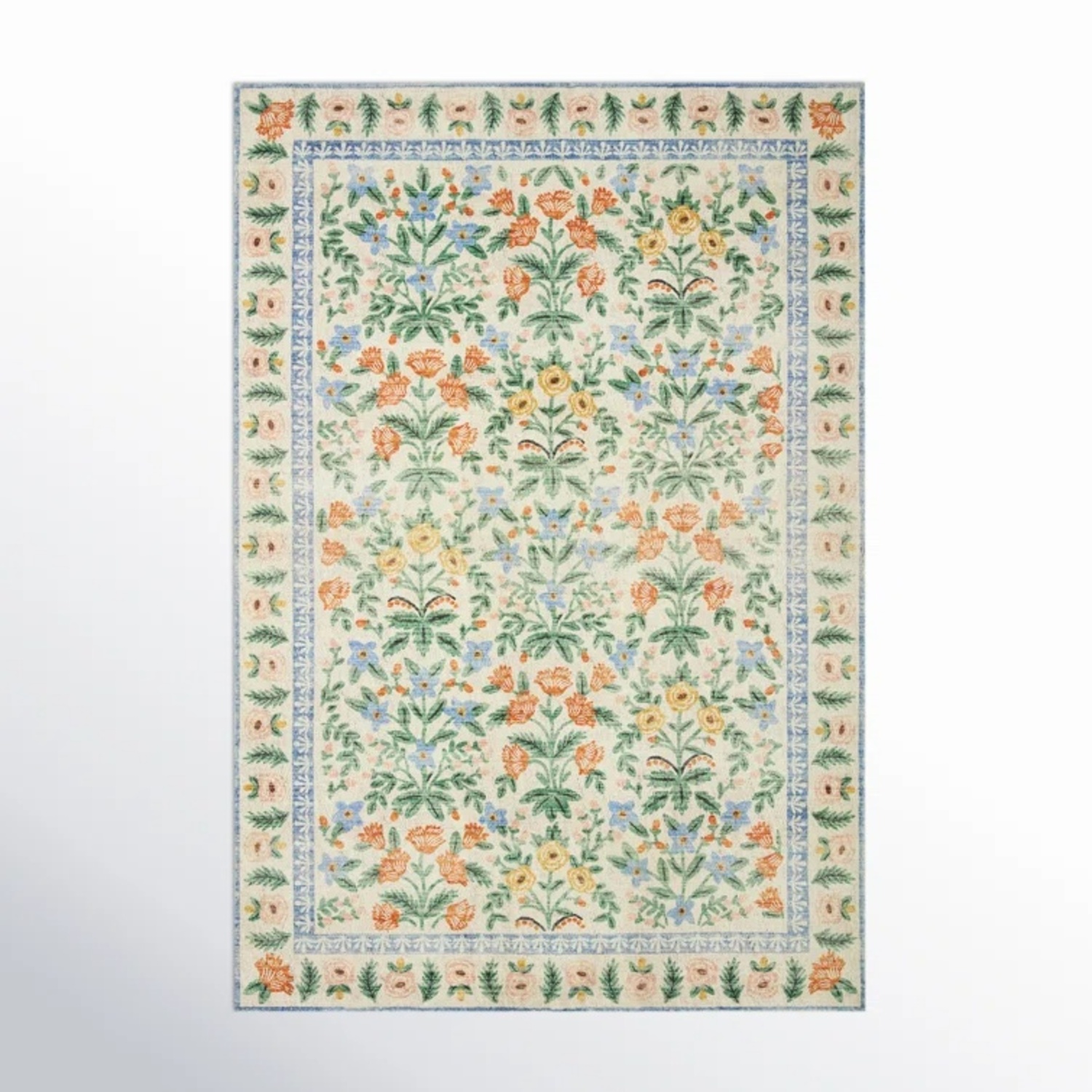 Rifle Paper Co. x Loloi Eden Mughal Garden Cream Rug feat CloudPile 5' x 8' - image-4