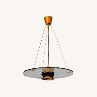 Glass Ceiling Lamp, Midcentury Modern Chandelier