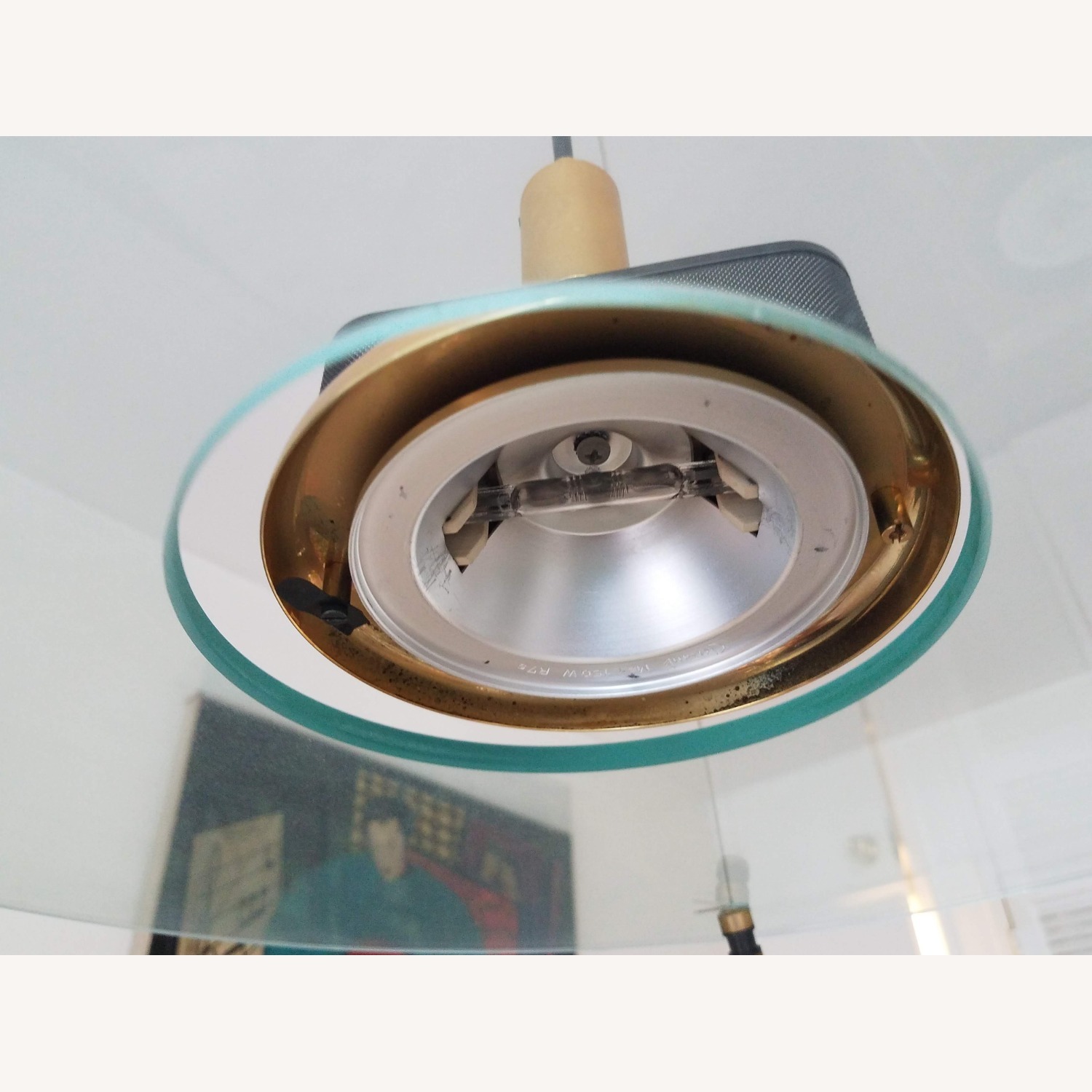 Glass Ceiling Lamp, Midcentury Modern Chandelier - image-6