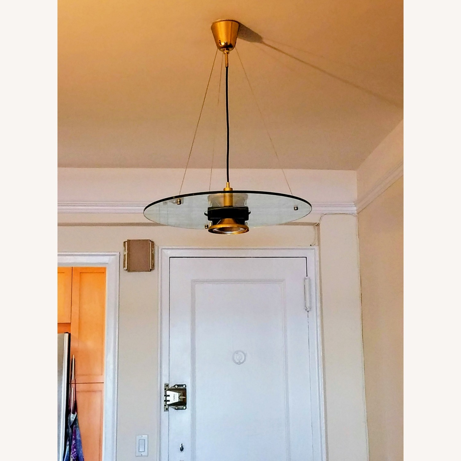 Glass Ceiling Lamp, Midcentury Modern Chandelier - image-5