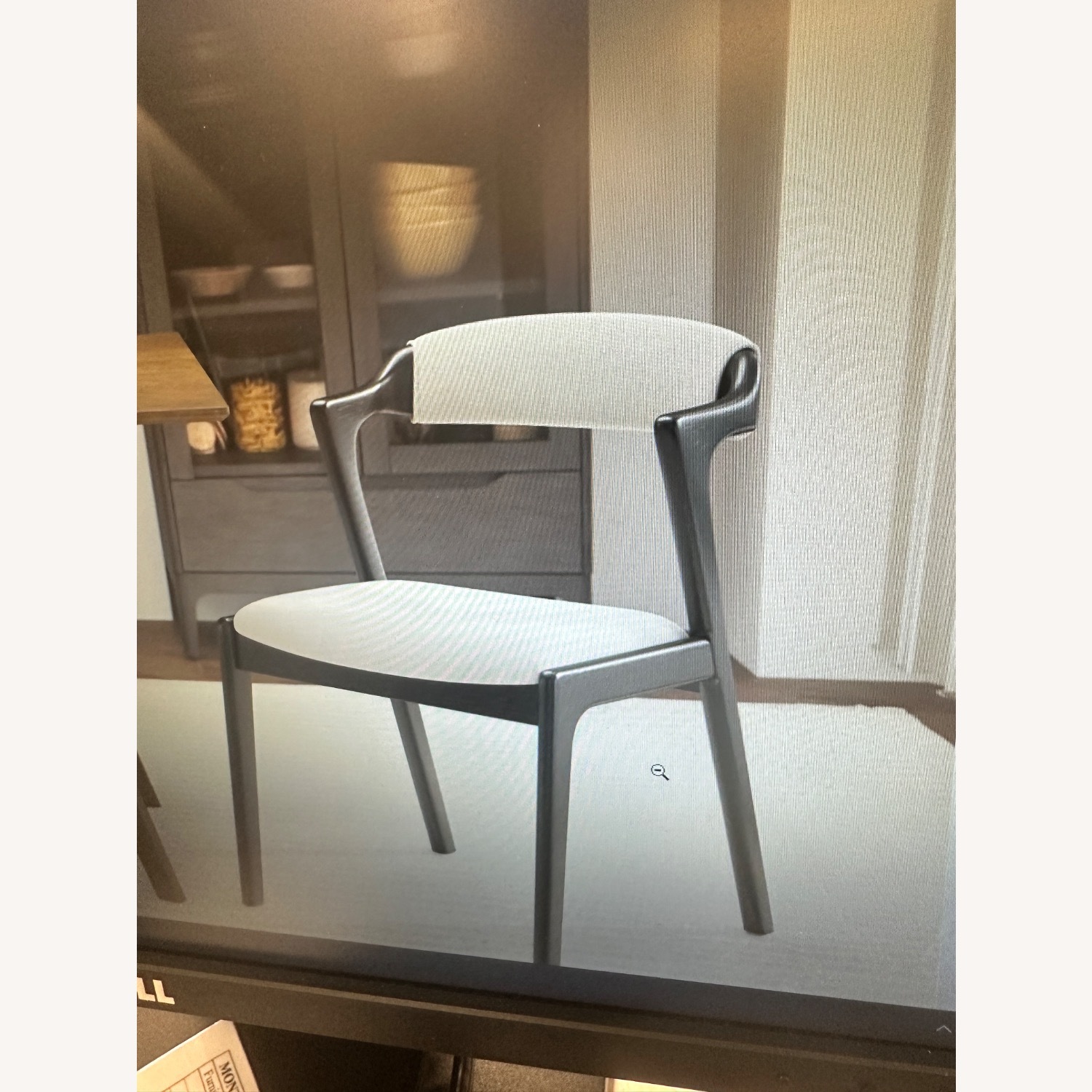 White and Dark Brown Marble Table and Chair Set - image-3