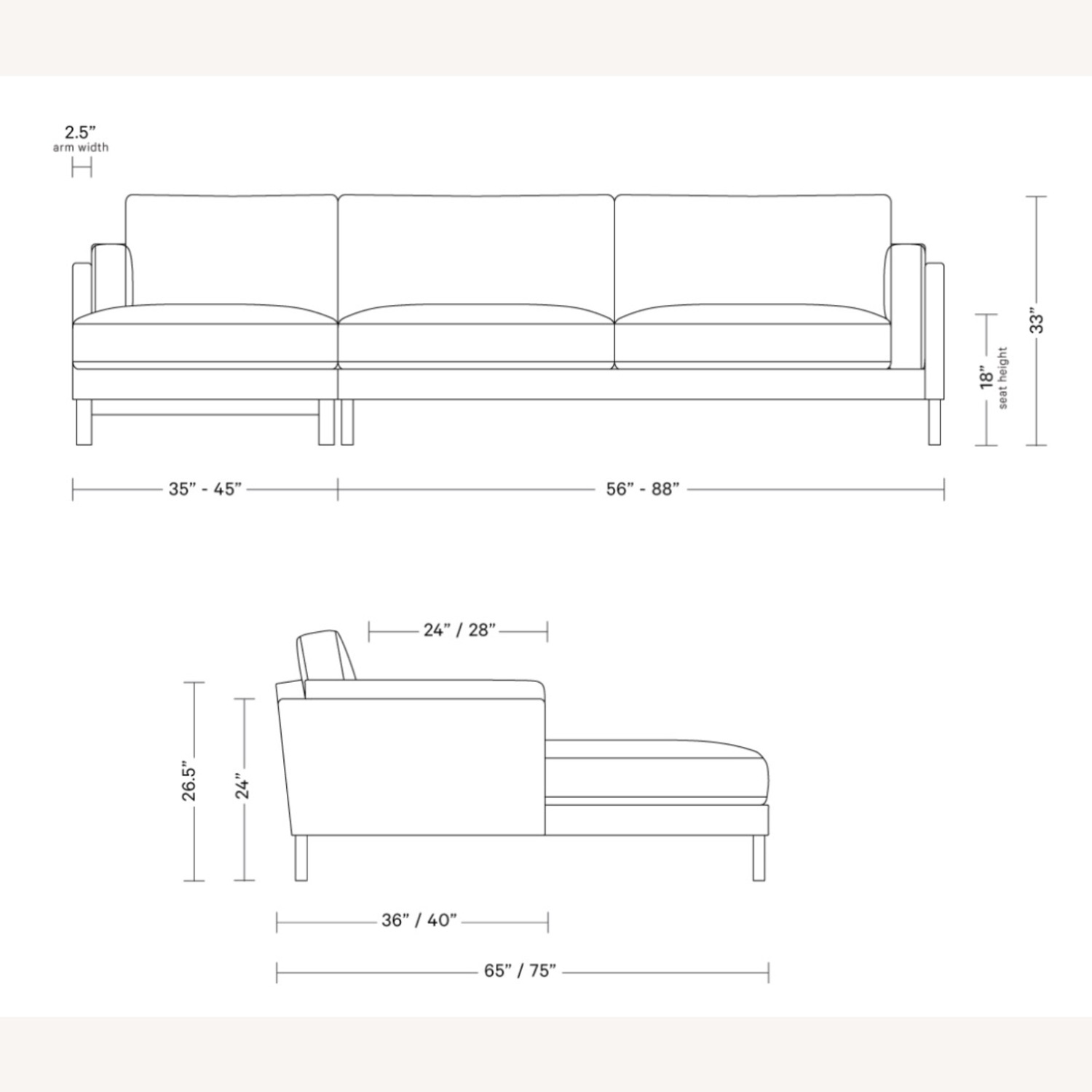 Interior Define Gaby Sectional 2 Piece Sectional - image-6