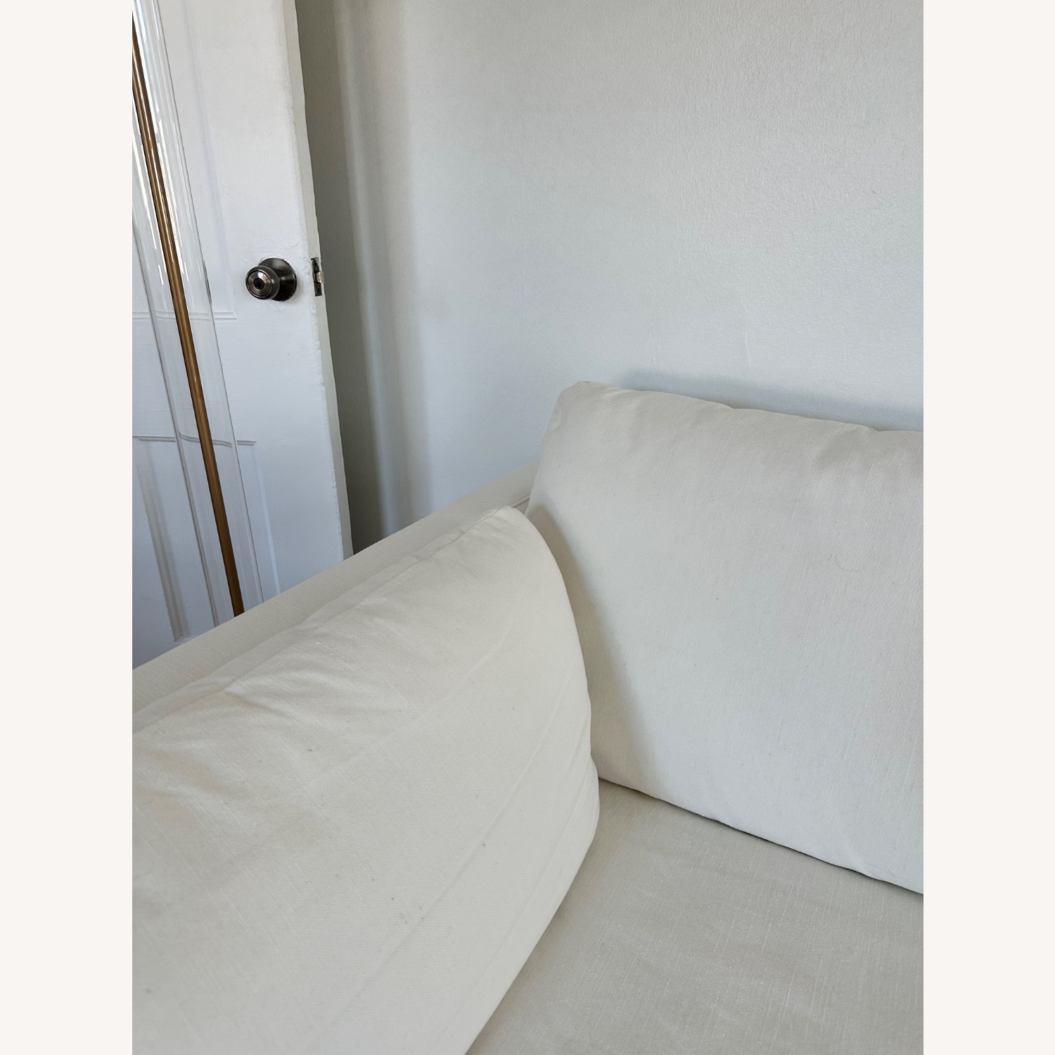 West Elm Hampton White Linen 3+ Piece Sectional - image-3