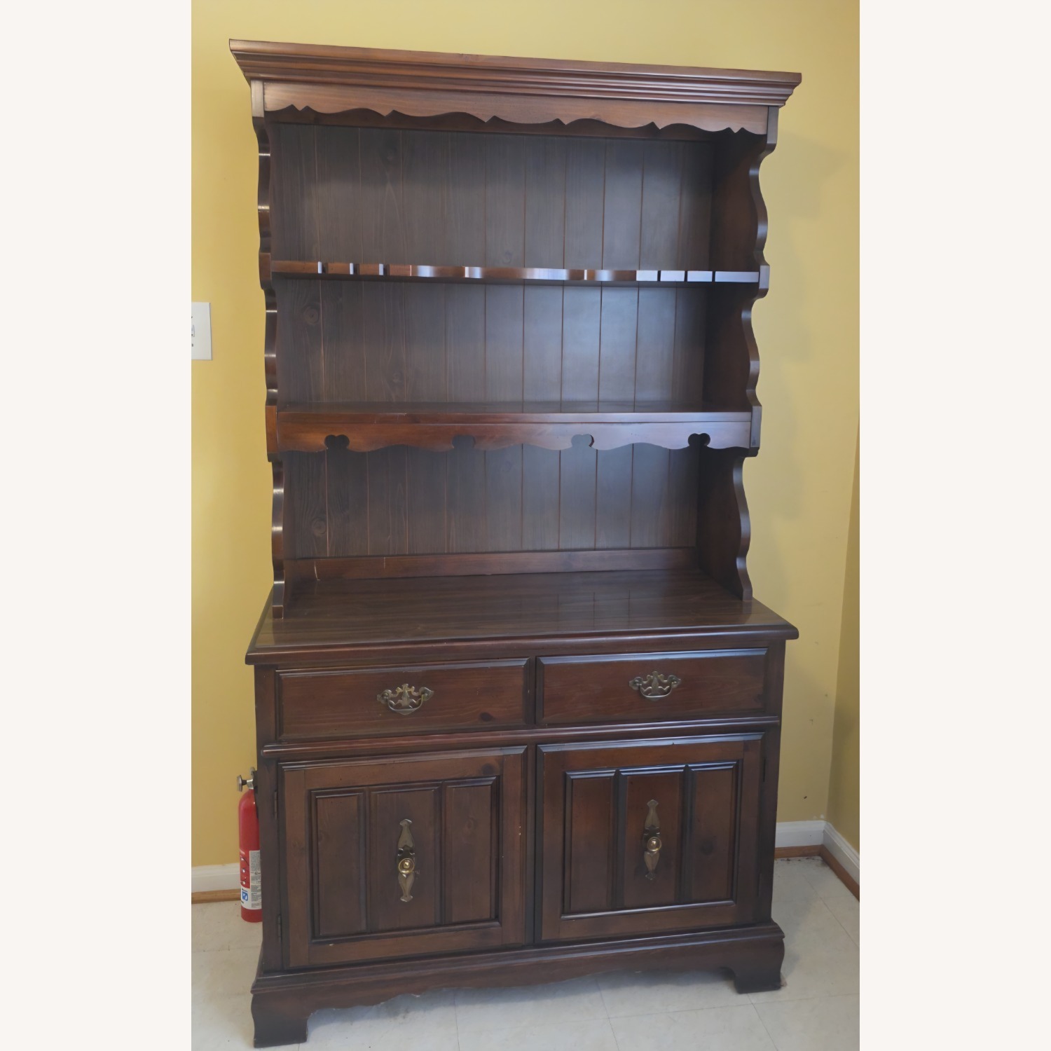 Vintage/Antique Finds Hutch Dark Brown Wood Chest - image-5