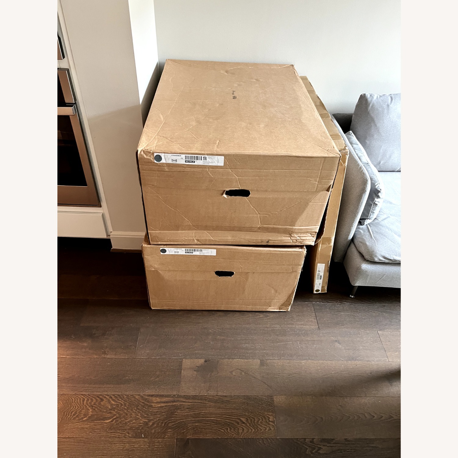 IKEA STRANDMON Dark Gray Armchair - image-3