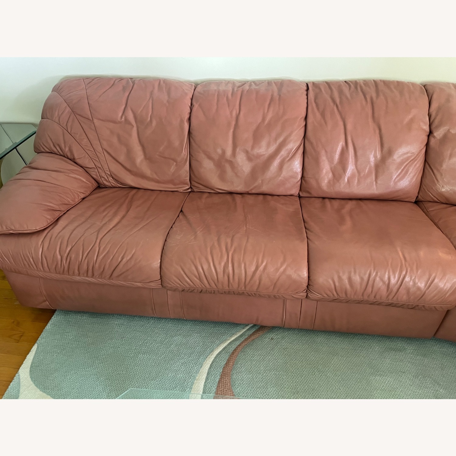 Natuzzi  Purple Leather 3+ Piece Sectional - image-4