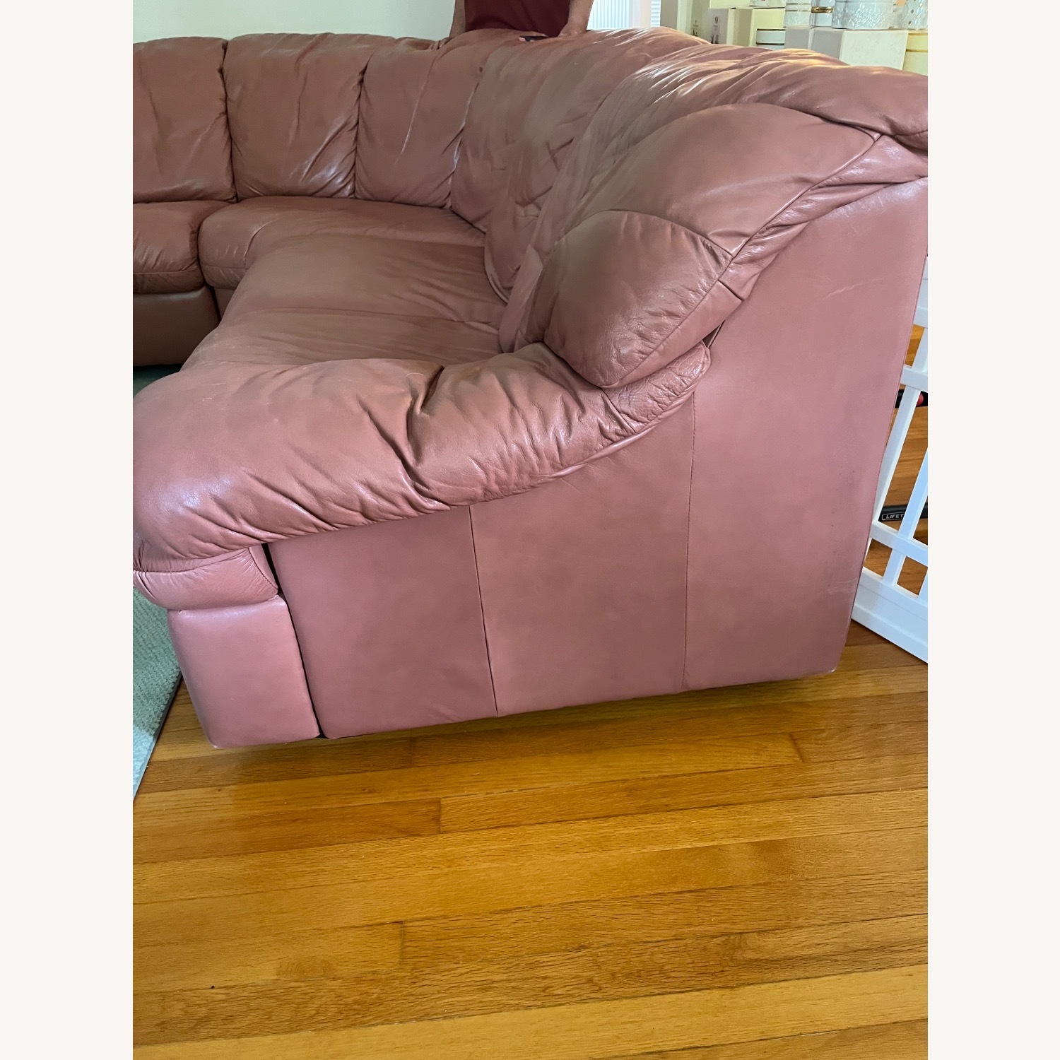 Natuzzi  Purple Leather 3+ Piece Sectional - image-5