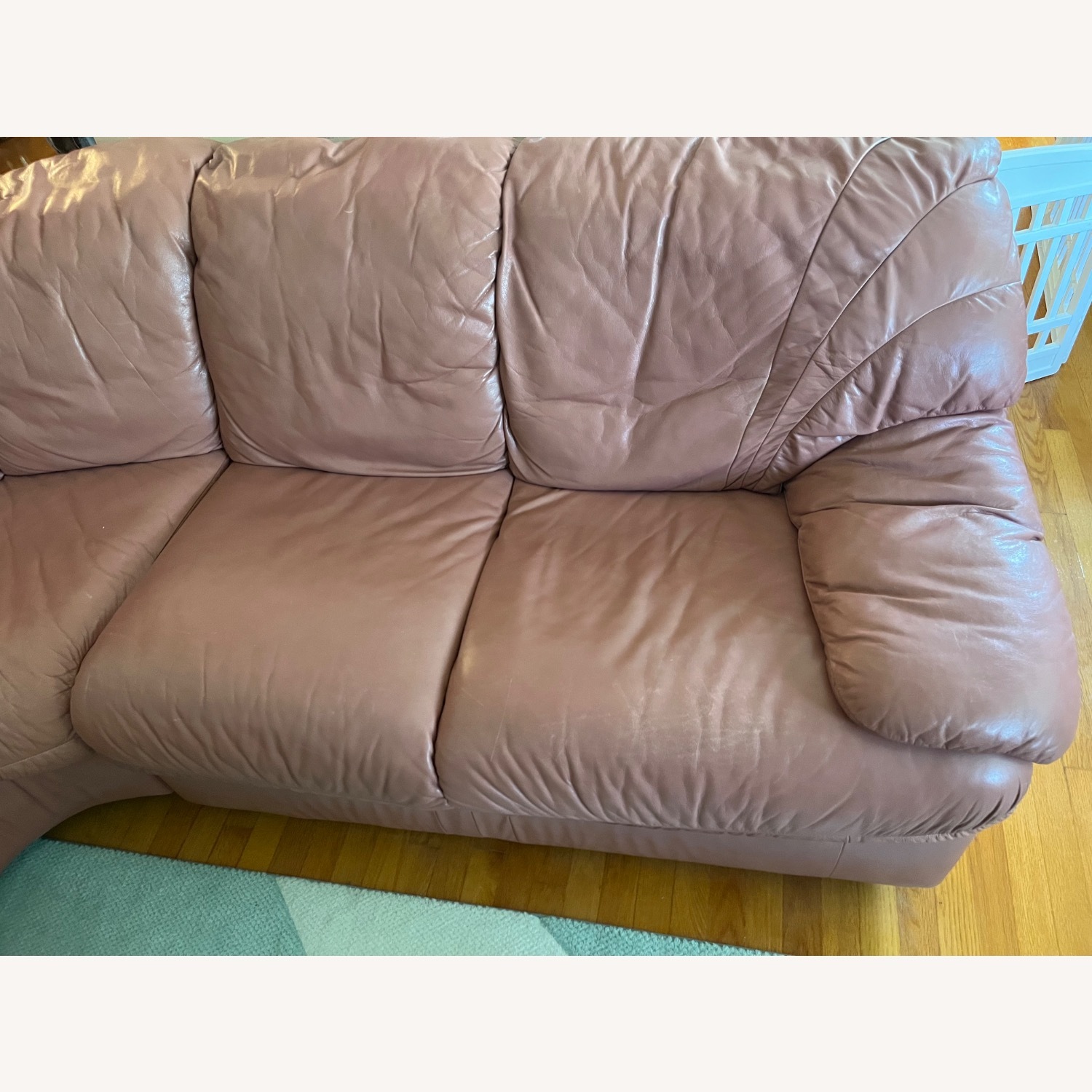 Natuzzi  Purple Leather 3+ Piece Sectional - image-3