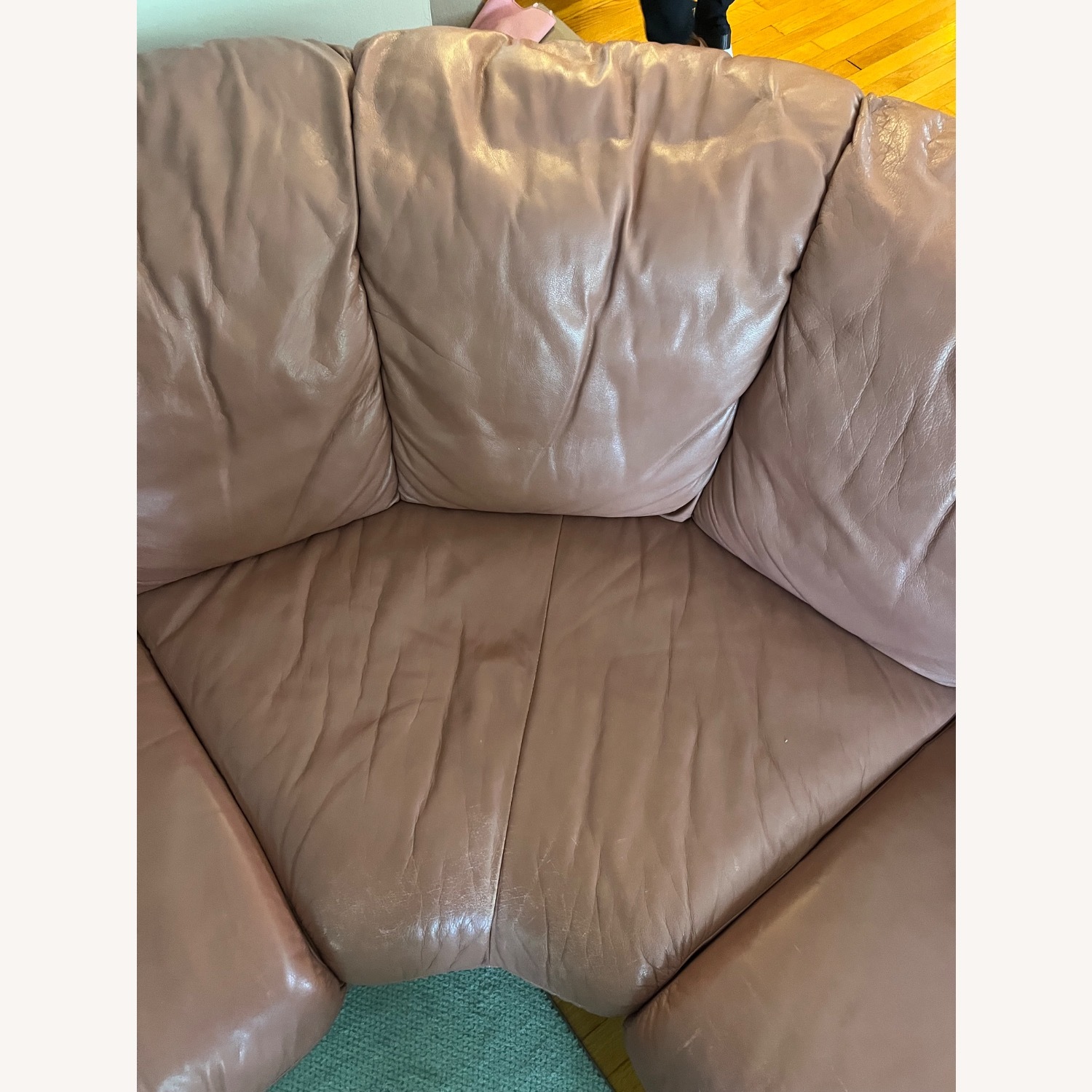 Natuzzi  Purple Leather 3+ Piece Sectional - image-7