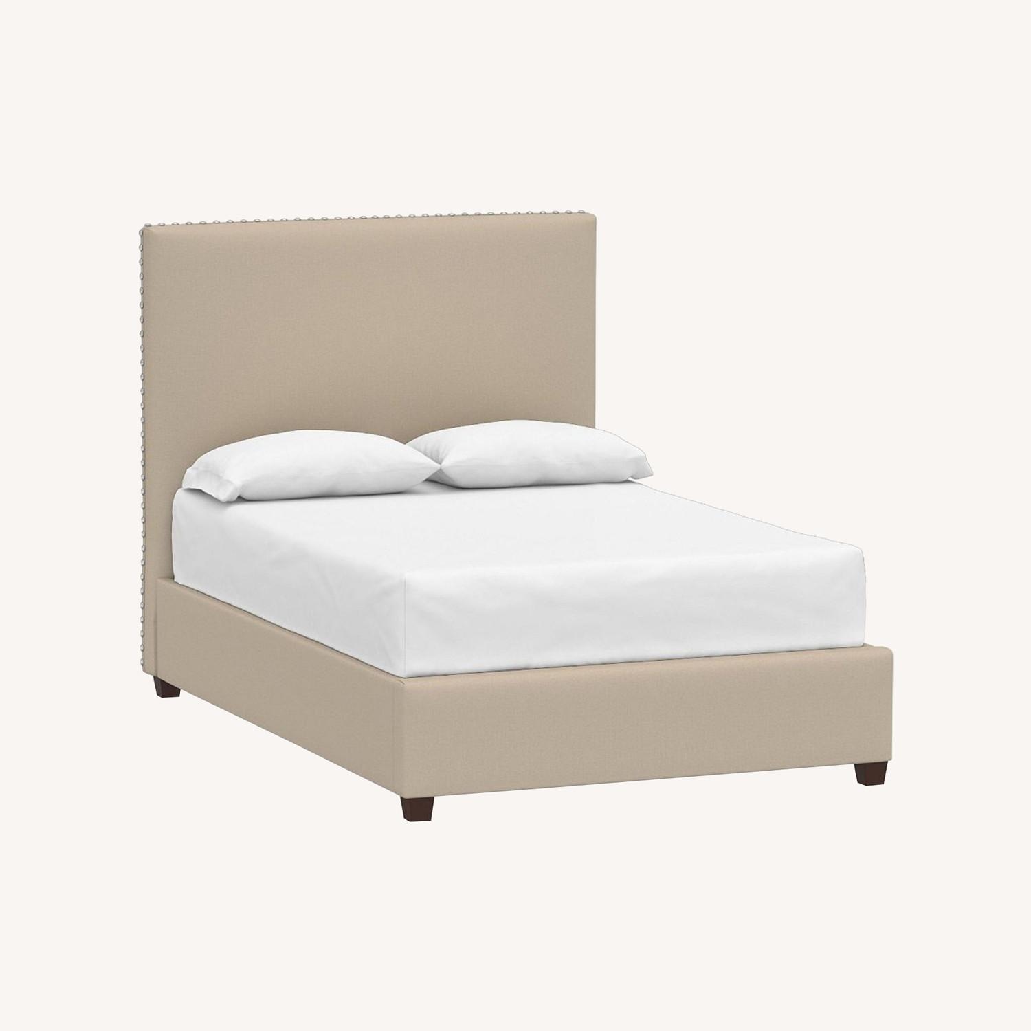Pottery Barn Raleigh Square Upholstered Bed Frame - image-0