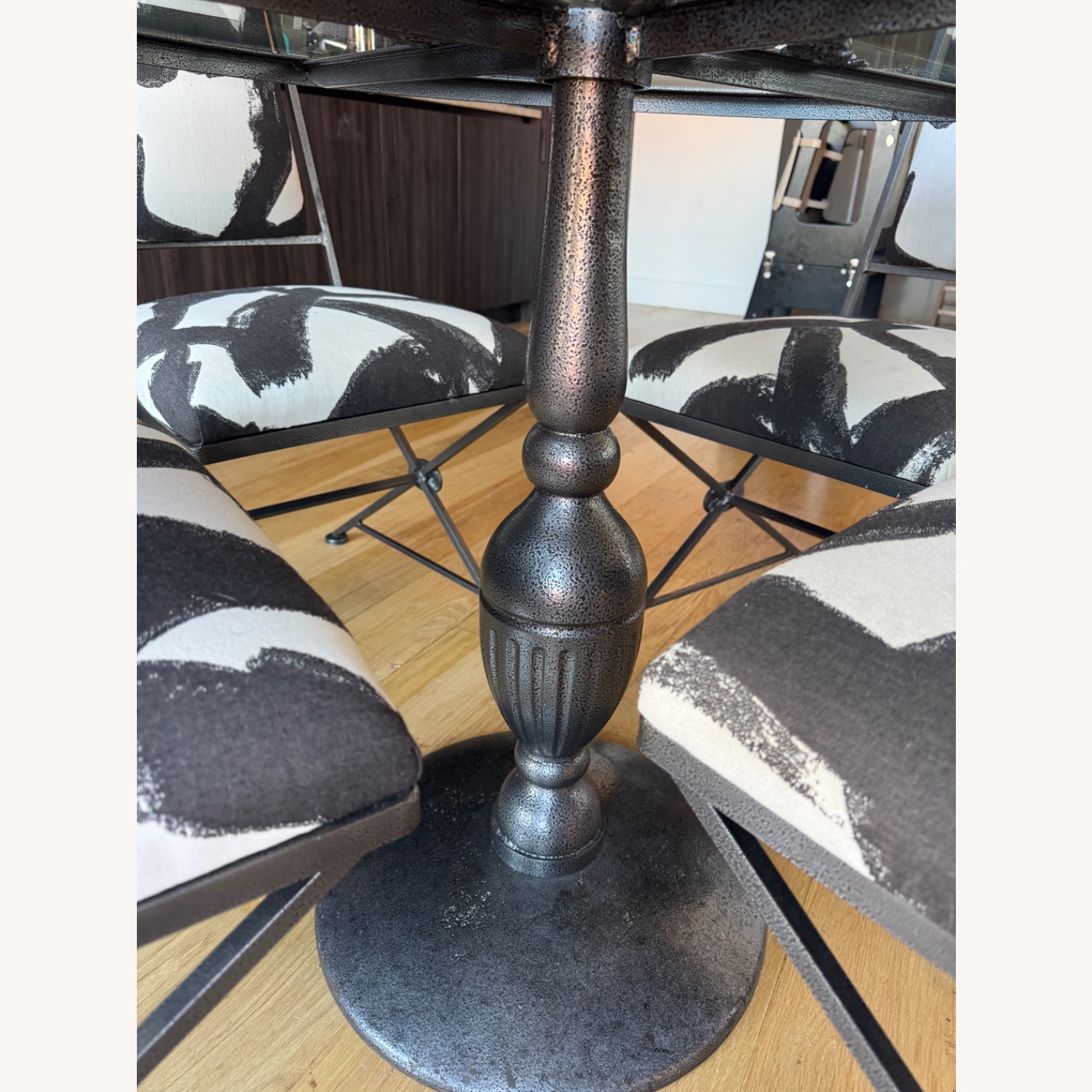 Vintage French Glass Top Table - image-4