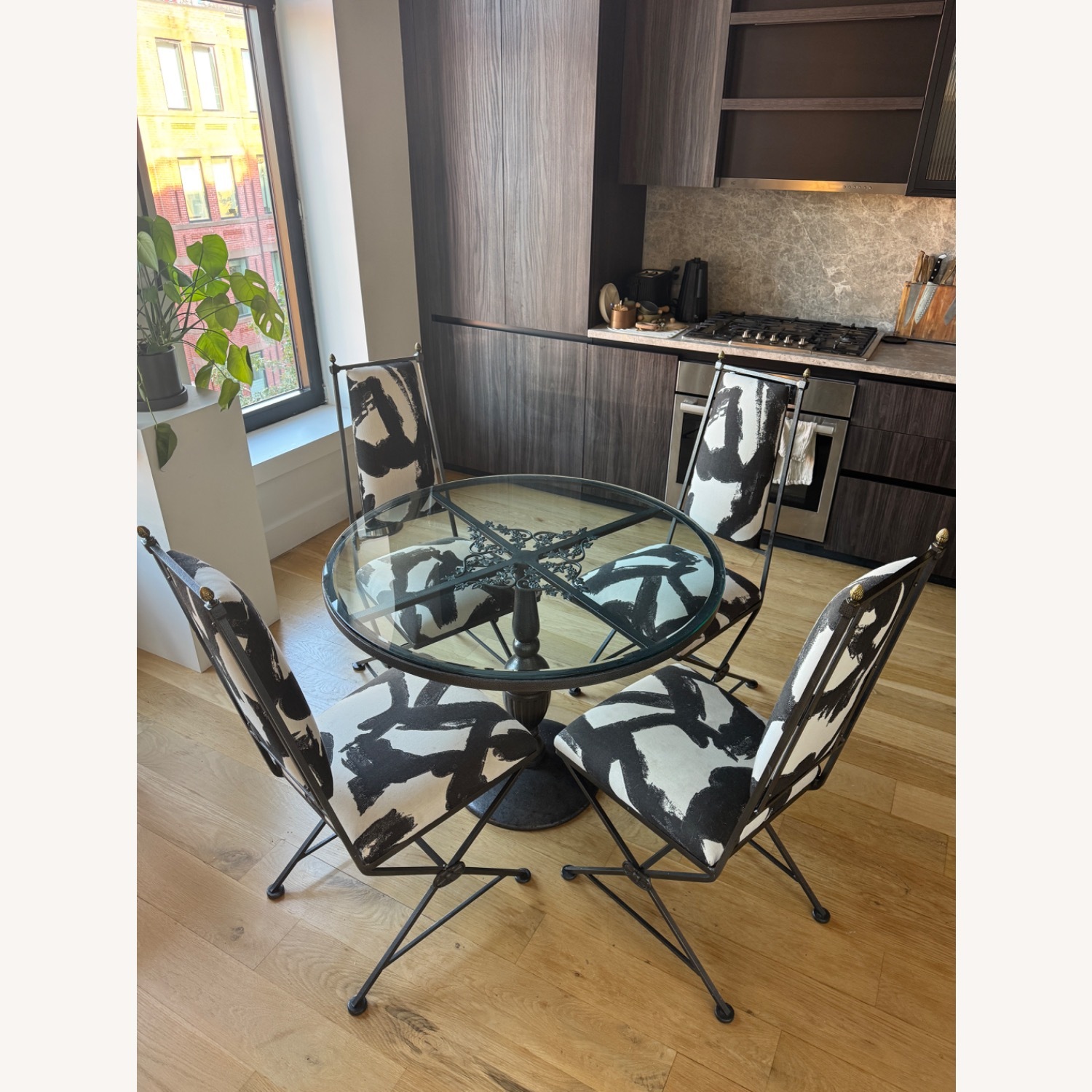 Vintage French Glass Top Table - image-1