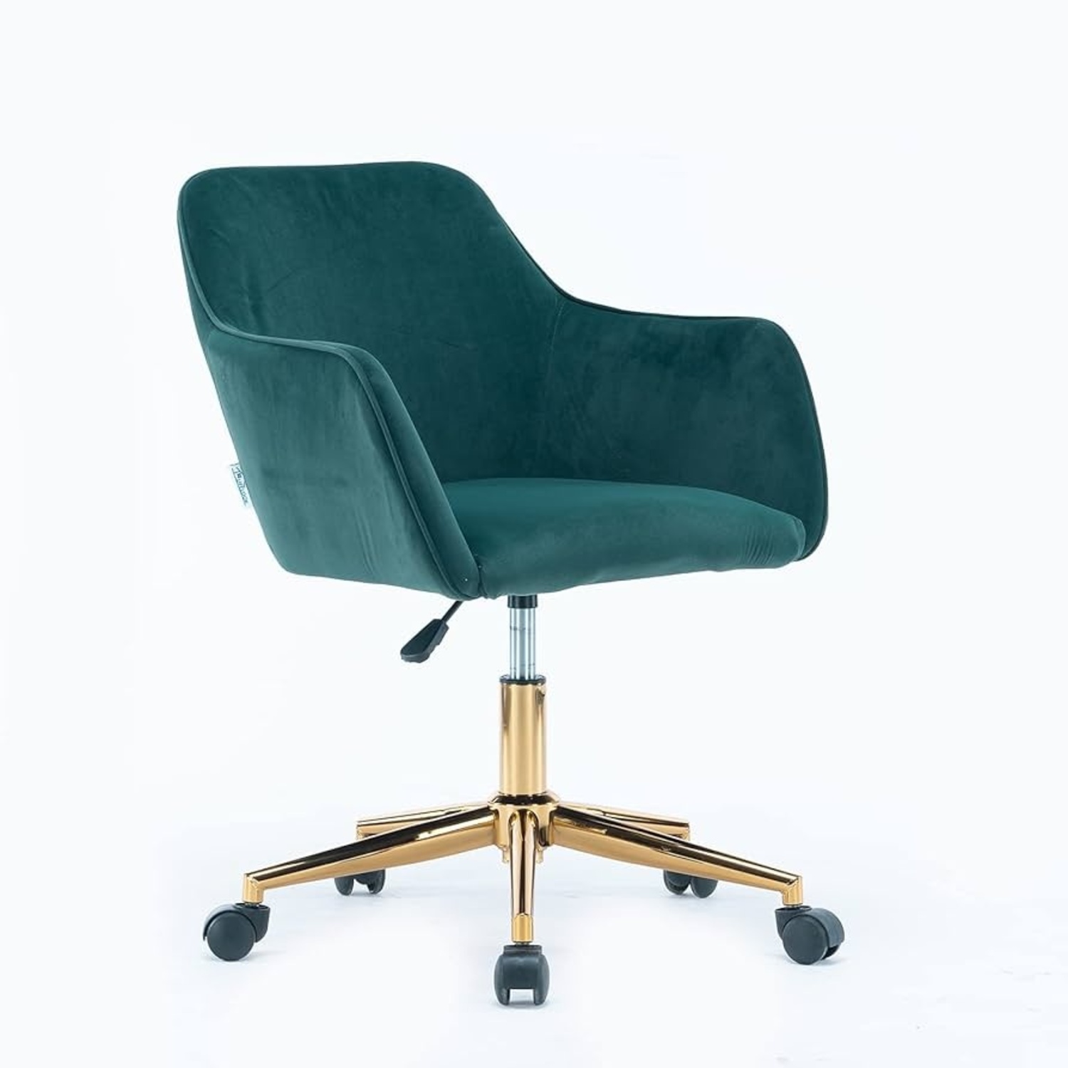 CB2 Green Velvet Office Chair - image-6