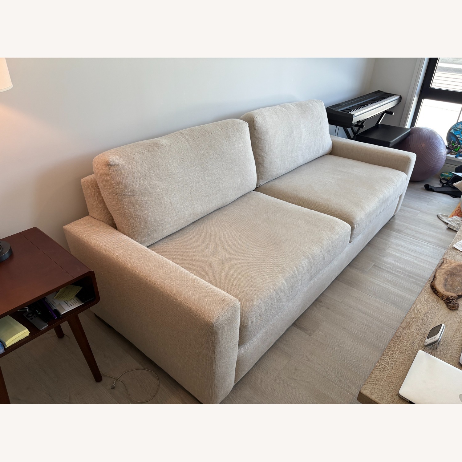 Restoration Hardware Maxwell Sofa 94" Linen - image-2