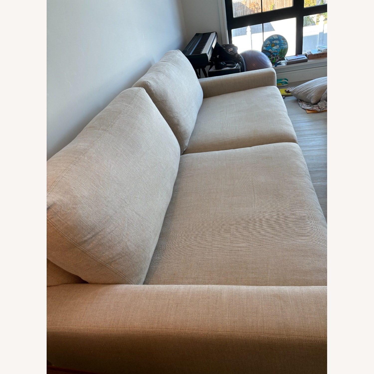 Restoration Hardware Maxwell Sofa 94" Linen - image-6