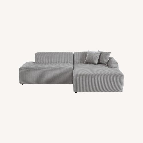 Used Wayfair Light Gray Fabric 2 Piece Sectional for sale on AptDeco