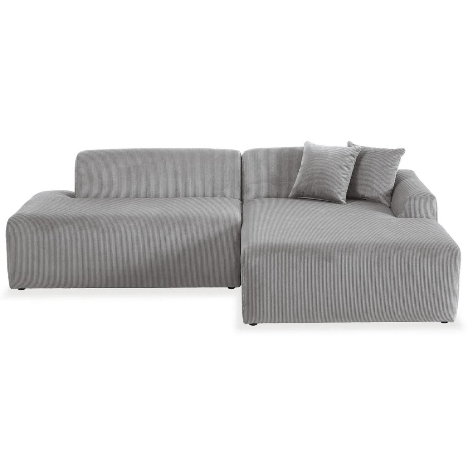 Wayfair Light Gray Fabric 2 Piece Sectional - image-6