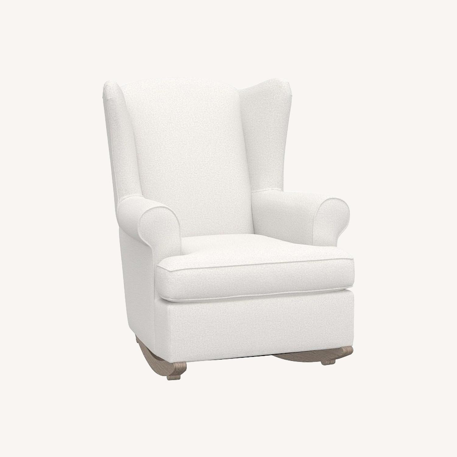 Pottery Barn Kids White Boucle Nursing Chair - image-0