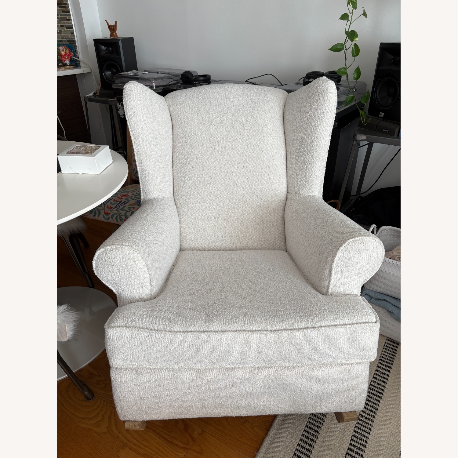 Pottery Barn Kids White Boucle Nursing Chair - image-3