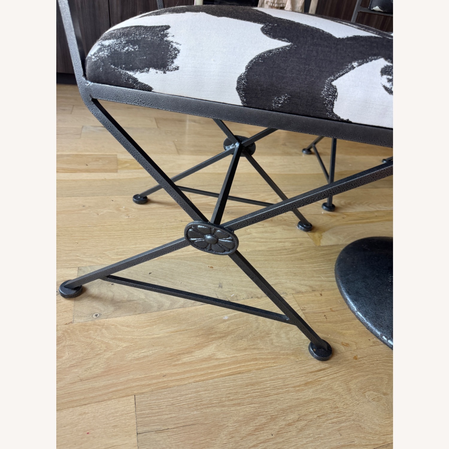 Vintage French Fabric Dining Chairs - image-3