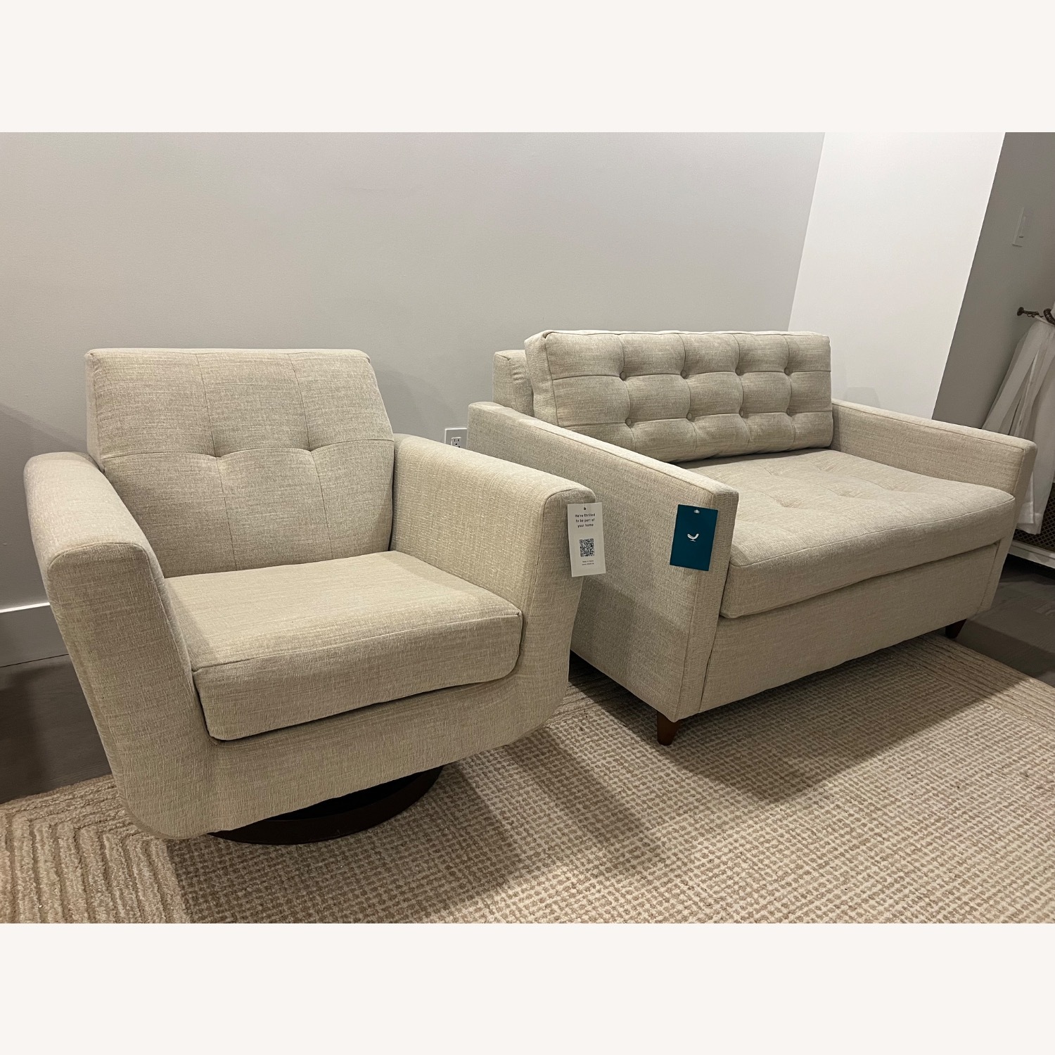 Joybird Eliot Natural Fabric Sleeper Sofa - image-2