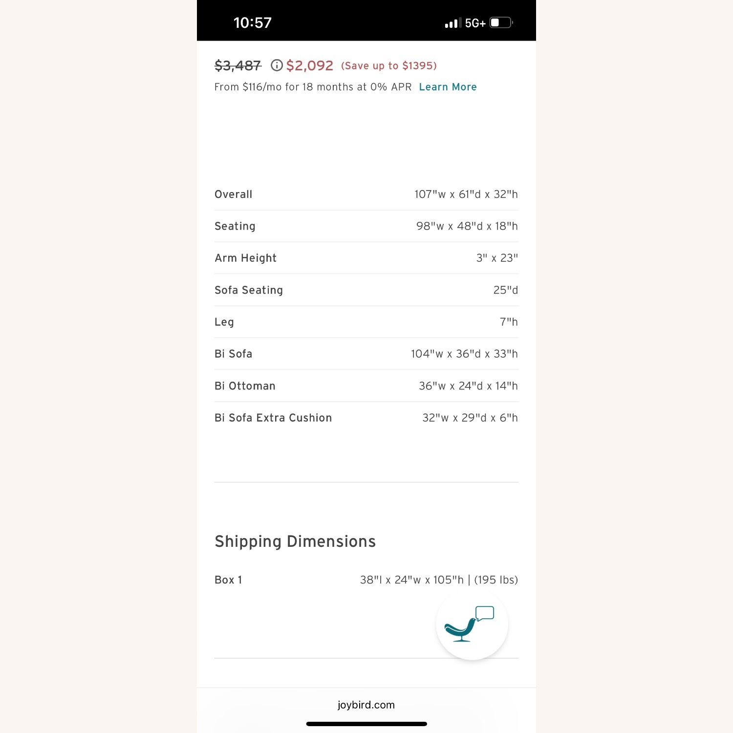 Joybird Eliot Sectional Couch - image-5