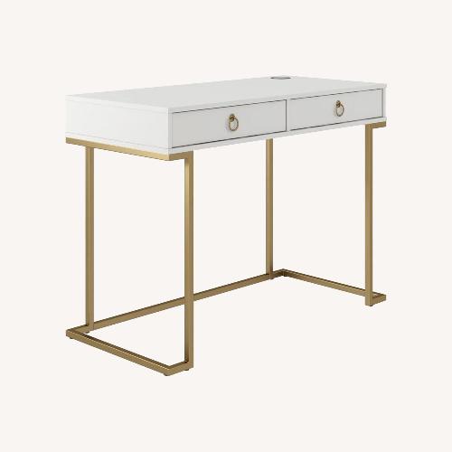 Used Wayfair Camila White Wood Desk for sale on AptDeco