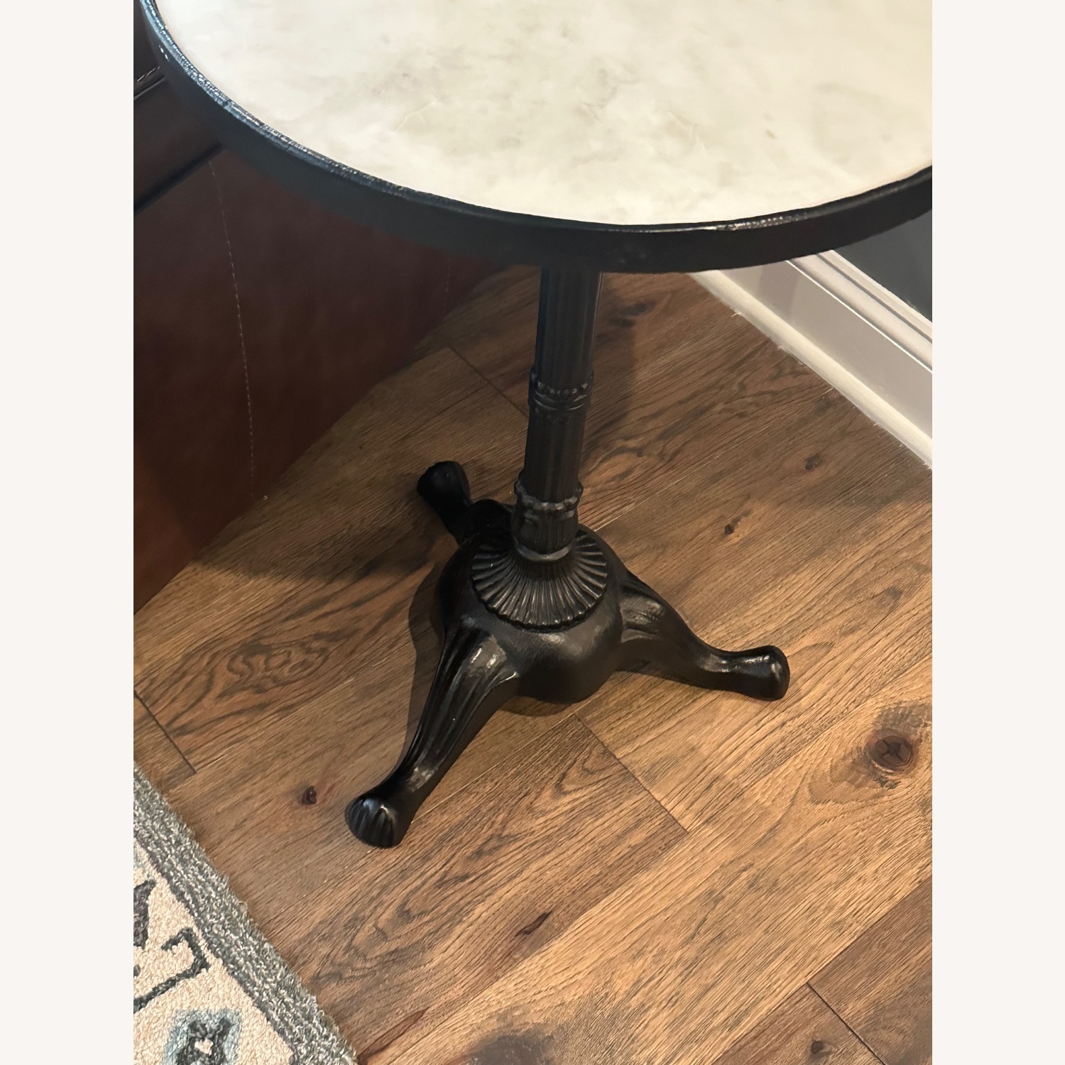 Pottery Barn Rae Round Marble End Table (20") - image-3