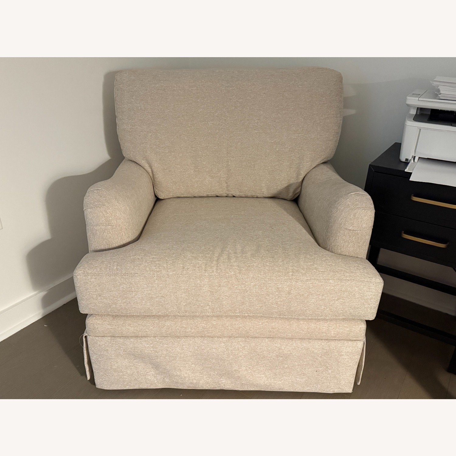 Skirted Swivel Arm Chair - image-4