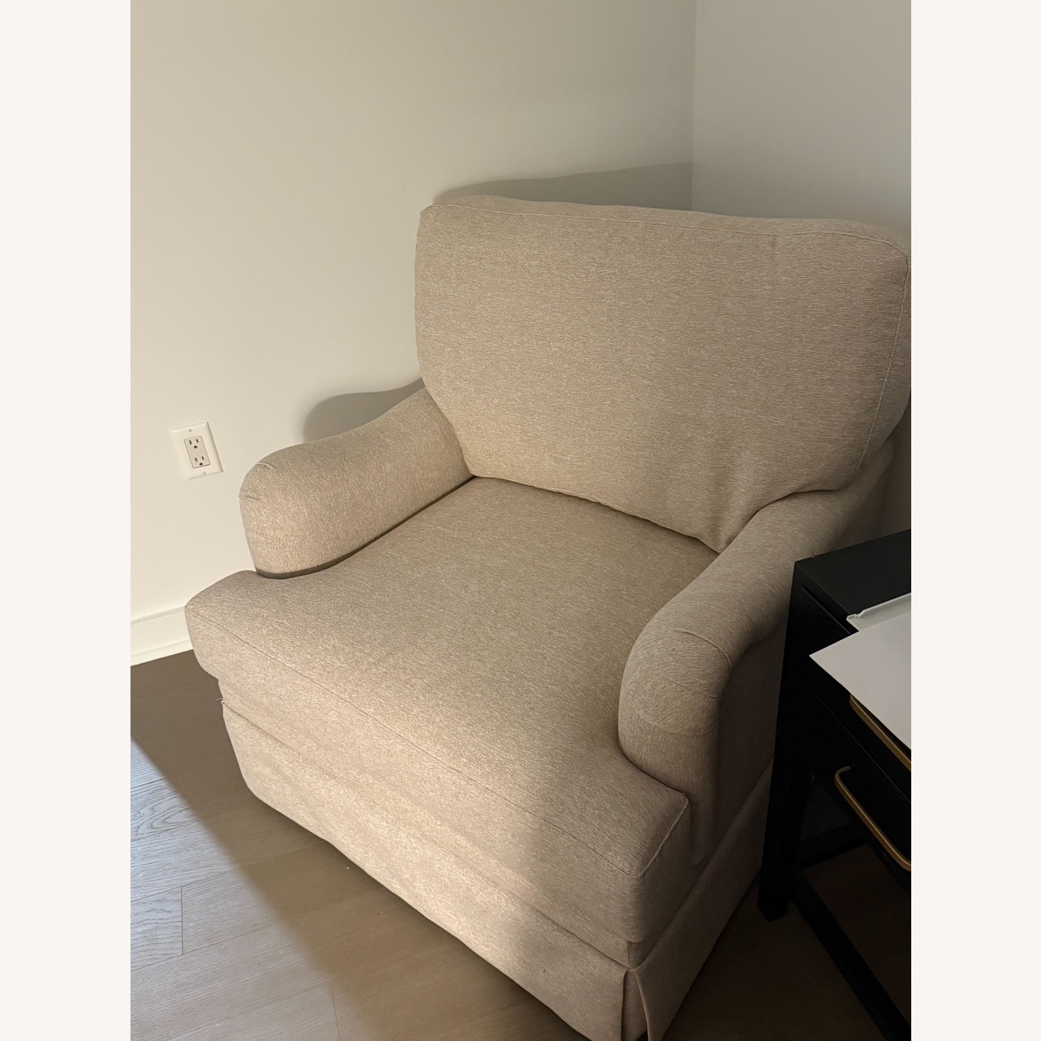 Skirted Swivel Arm Chair - image-5