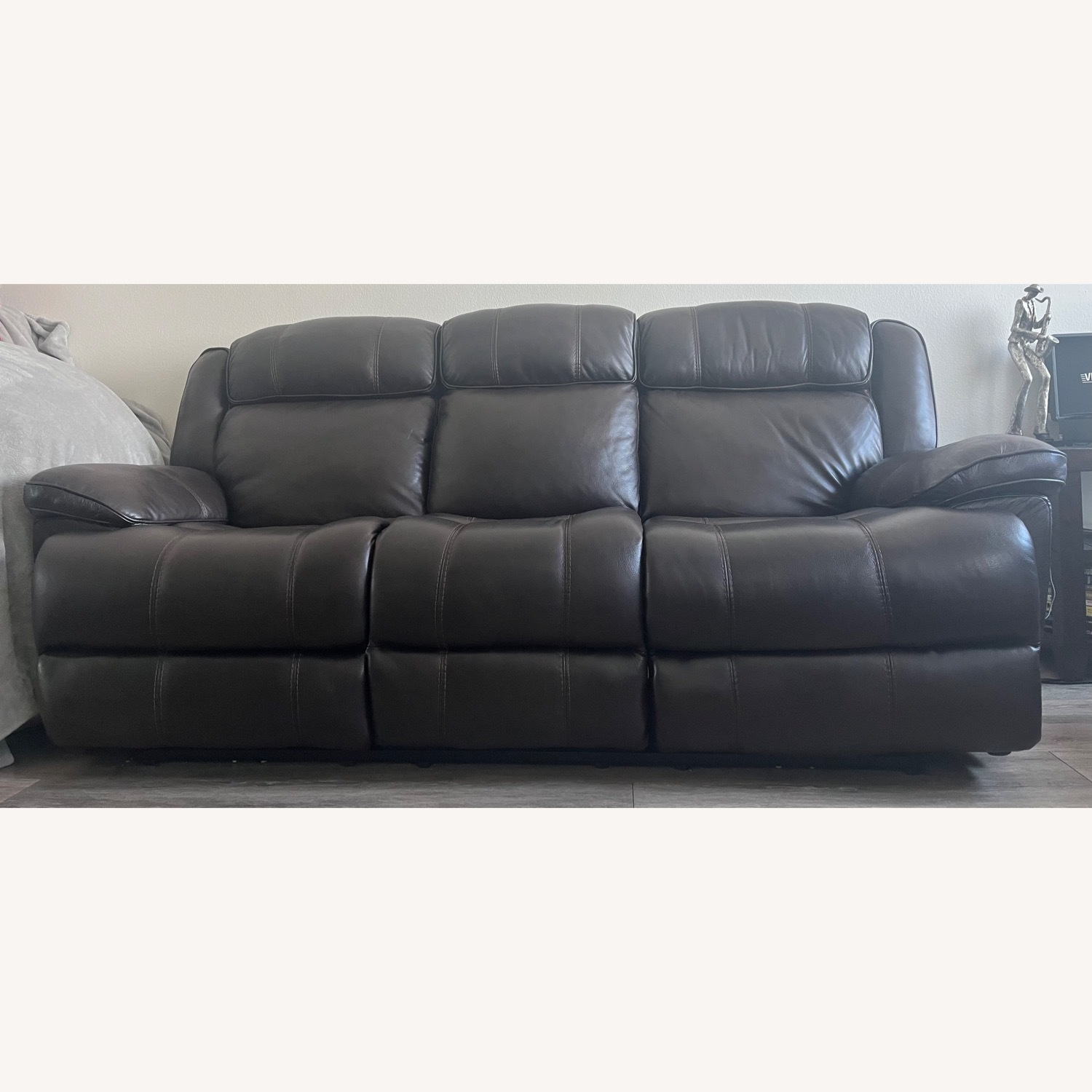 Leather Reclining Sofa with USB ports - image-3