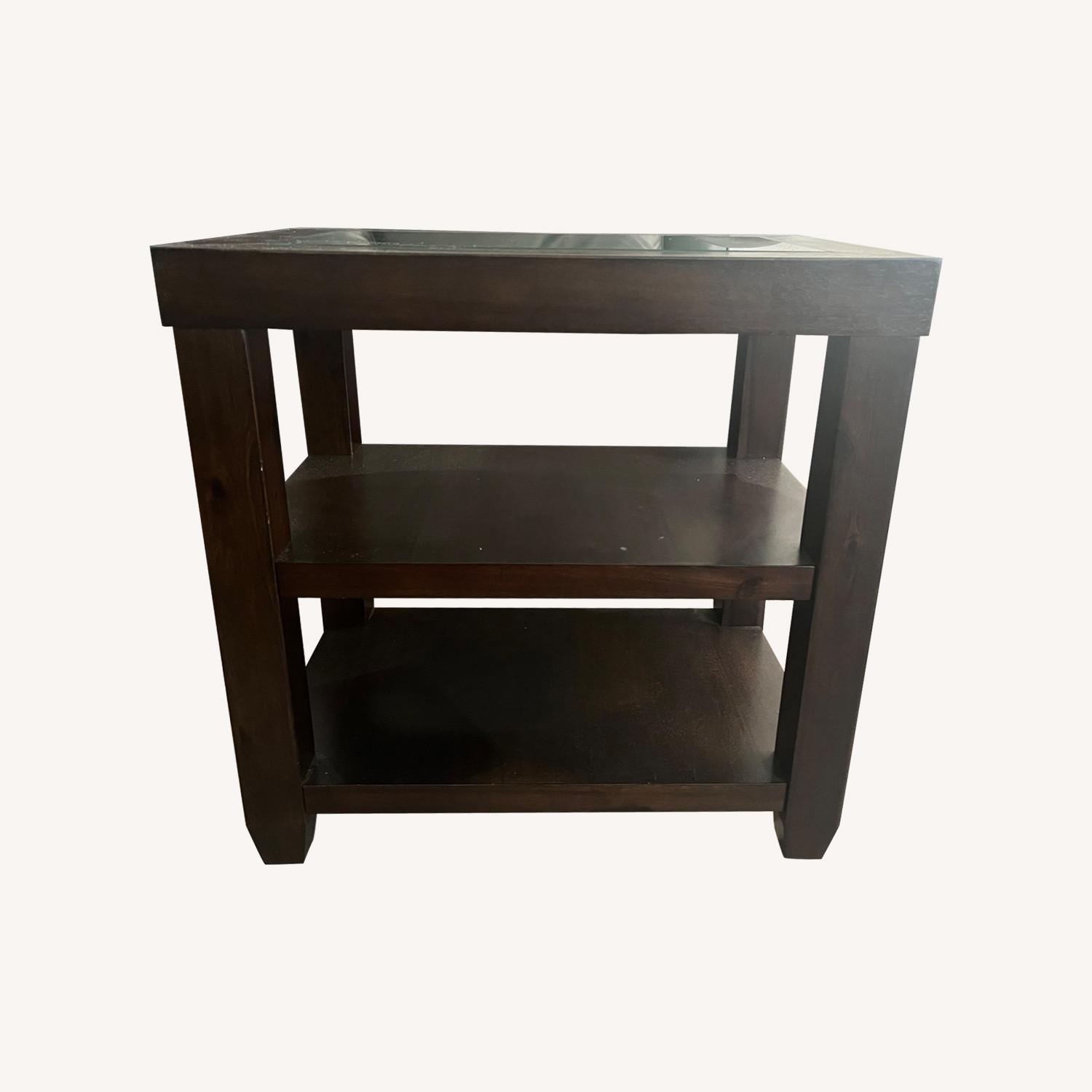 Chairside Table With Shelf - image-0