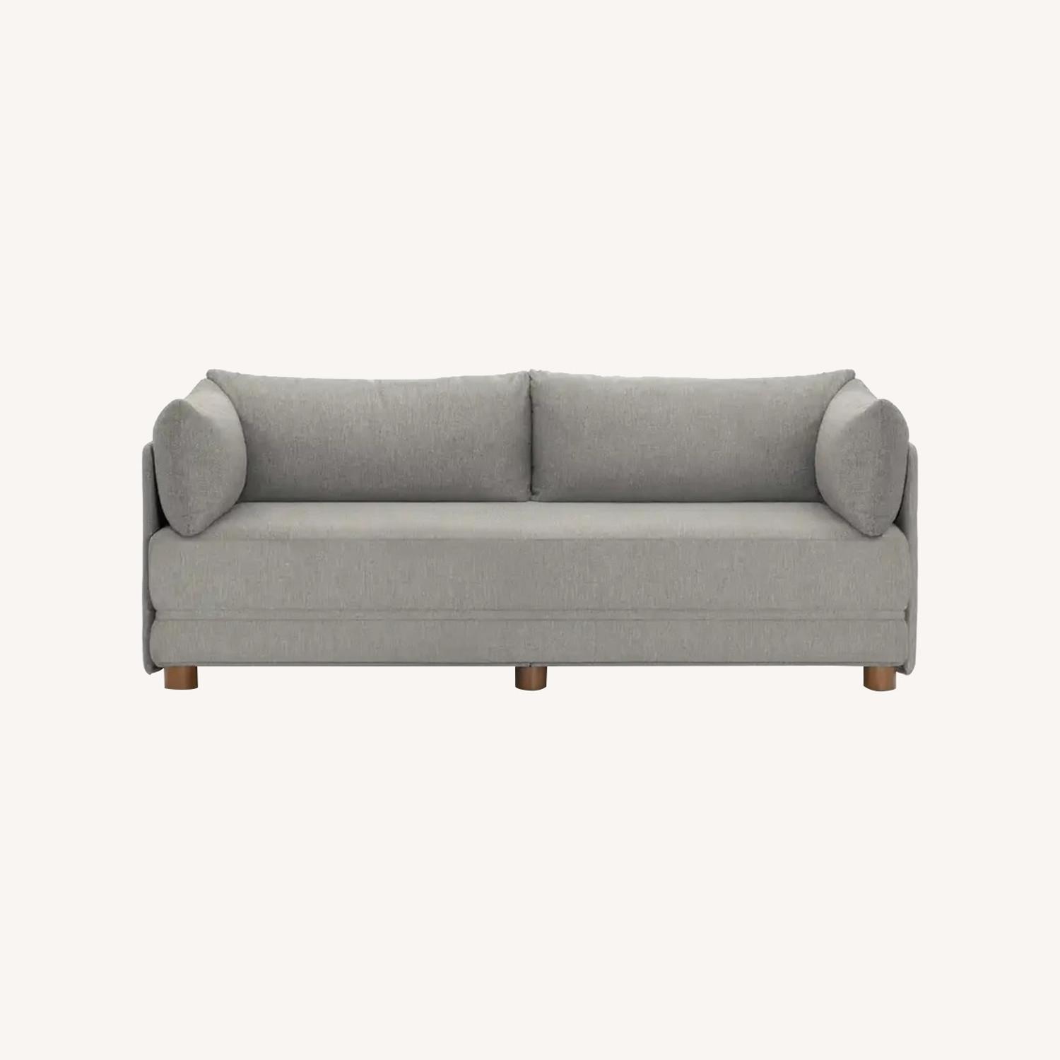 Burrow Light Gray Fabric Sleeper Sofa - image-0