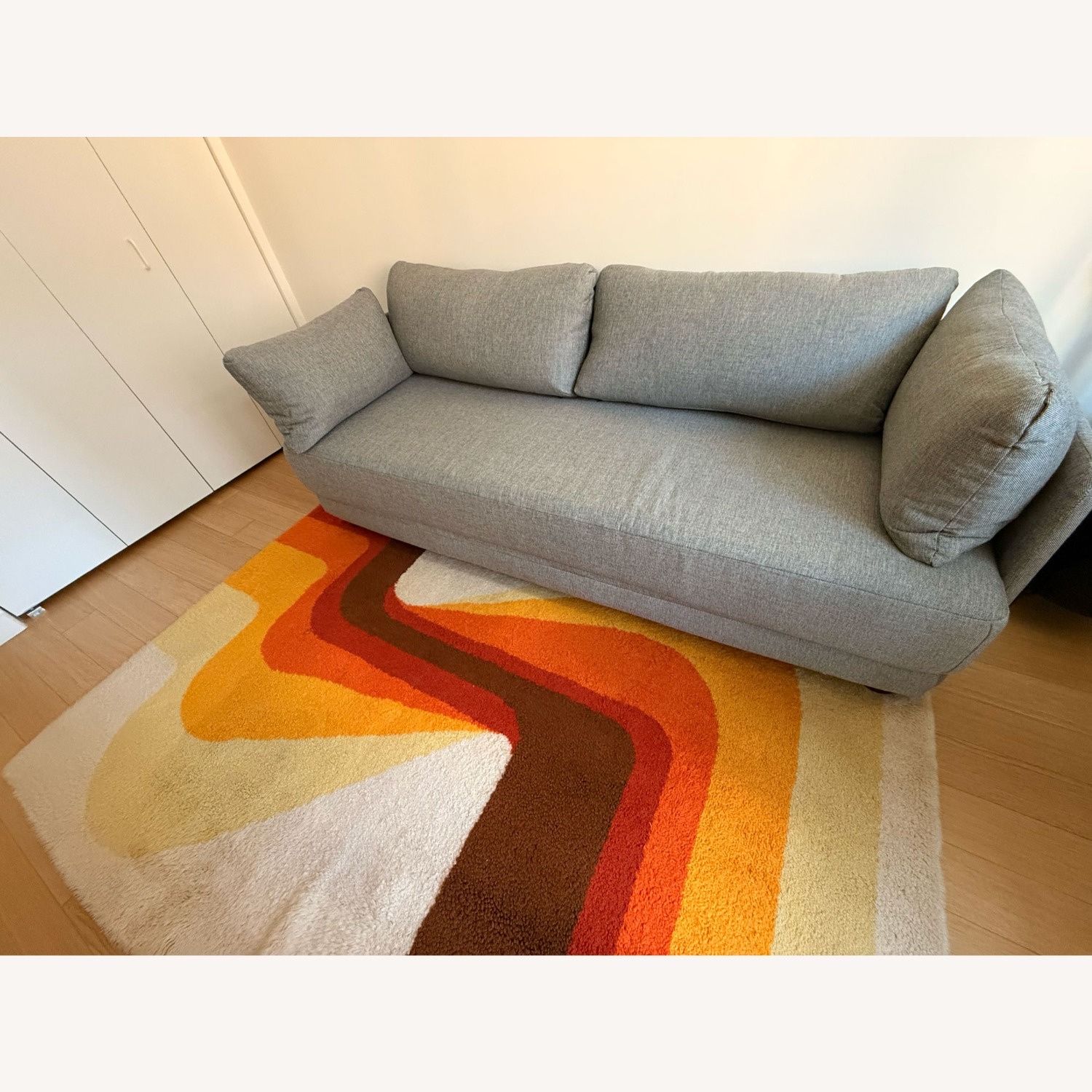 Burrow Light Gray Fabric Sleeper Sofa - image-1