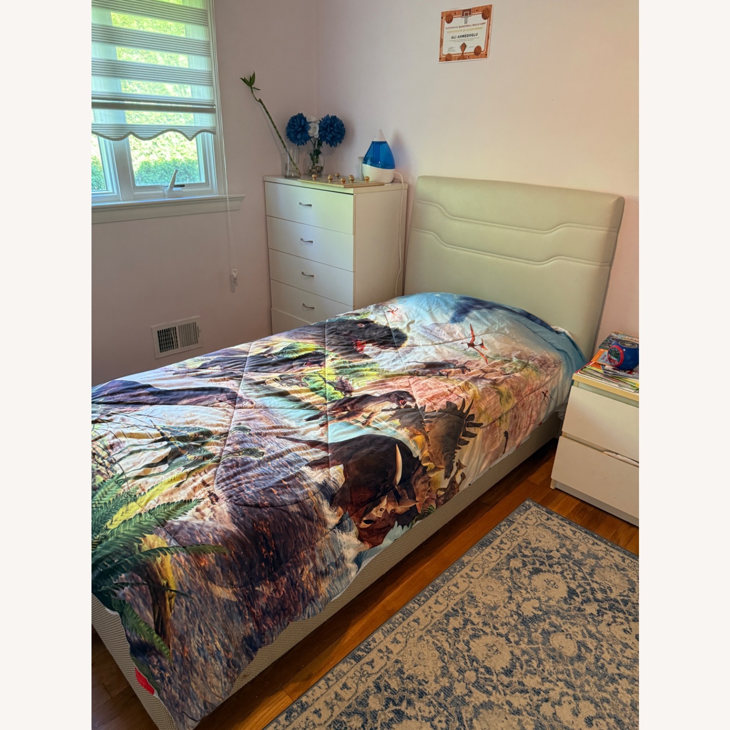 Istikbal Furniture Natural Leather Twin Bed - image-1