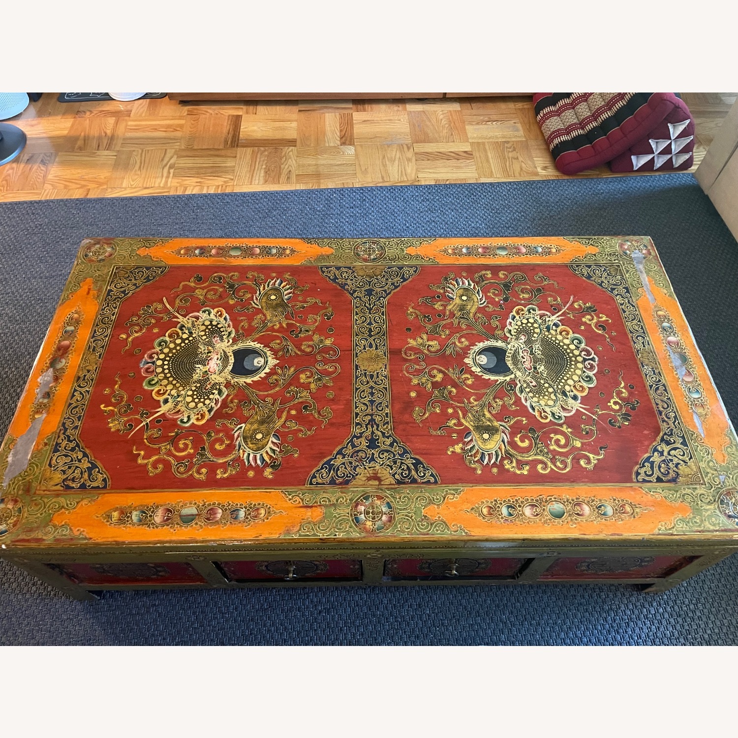 Vintage Red Coffee Table - image-1