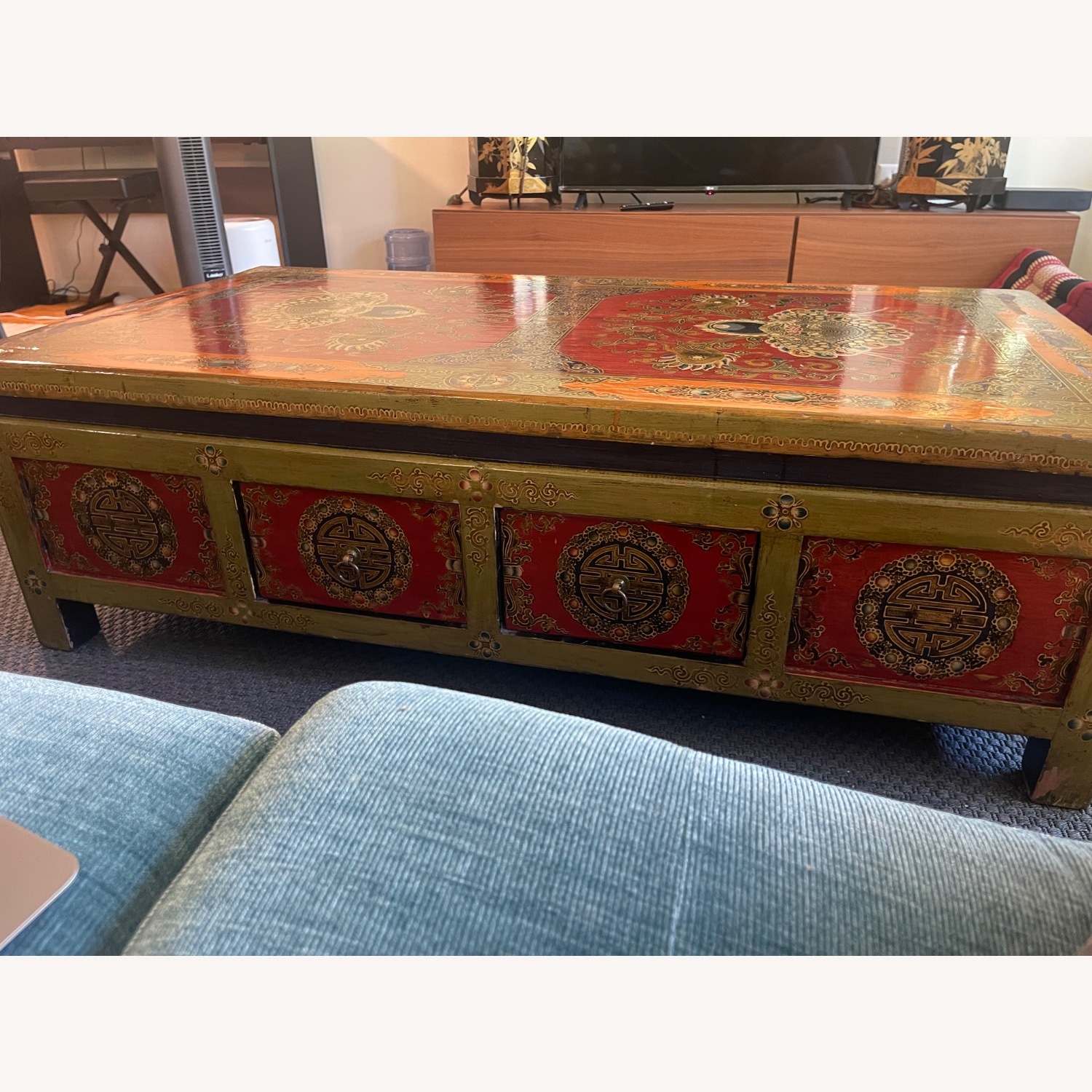 Vintage Red Coffee Table - image-7