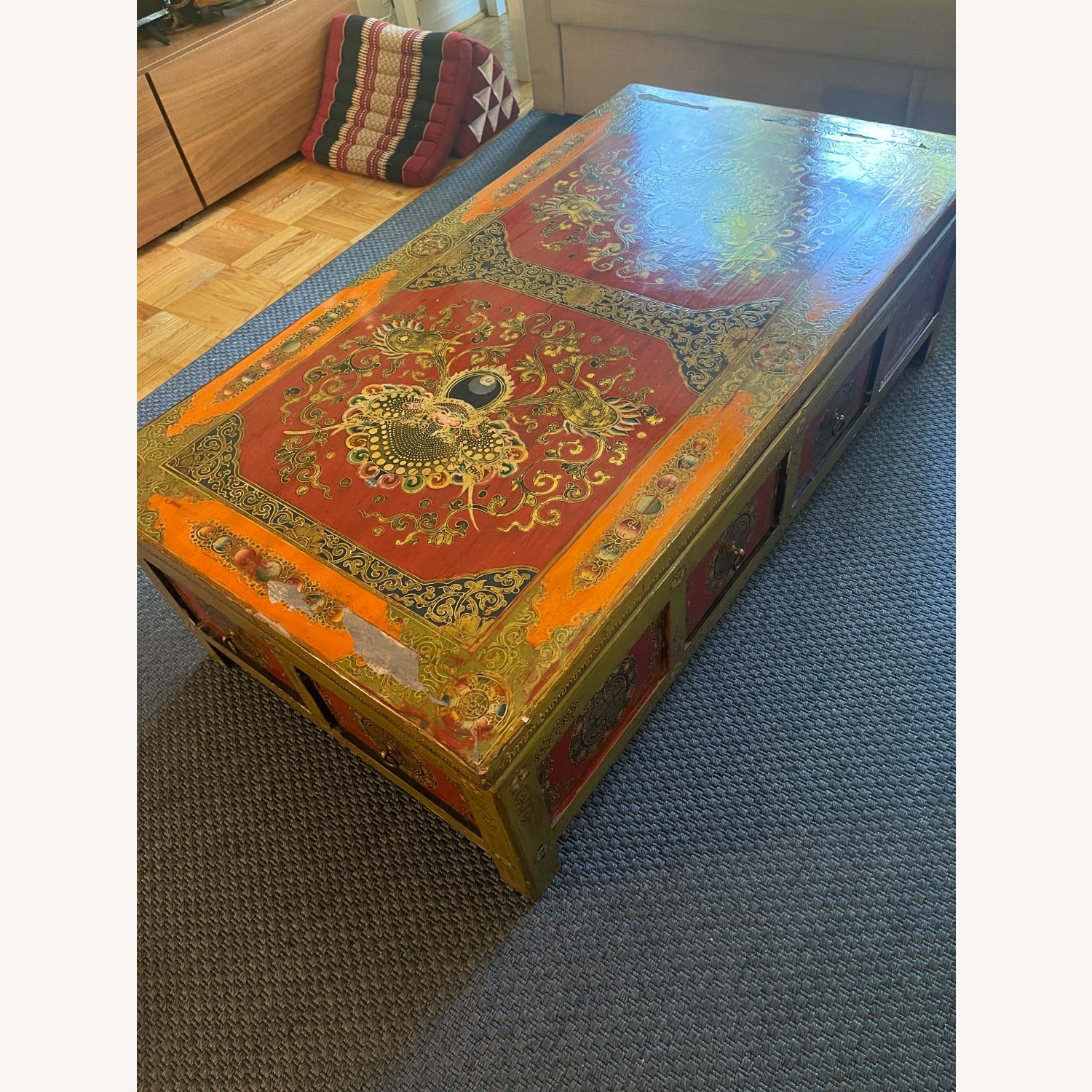 Vintage Red Coffee Table - image-2