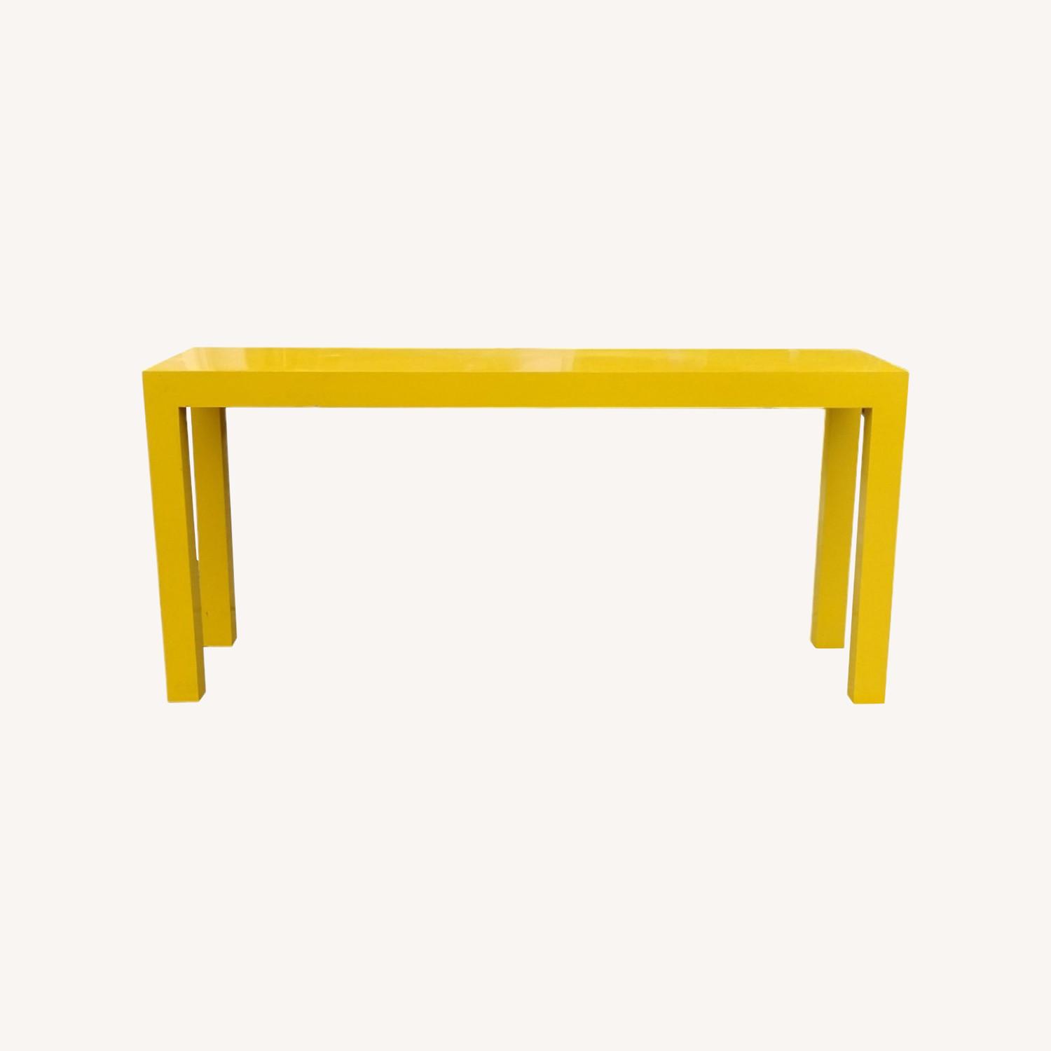 Yellow Wood Side Table - image-0