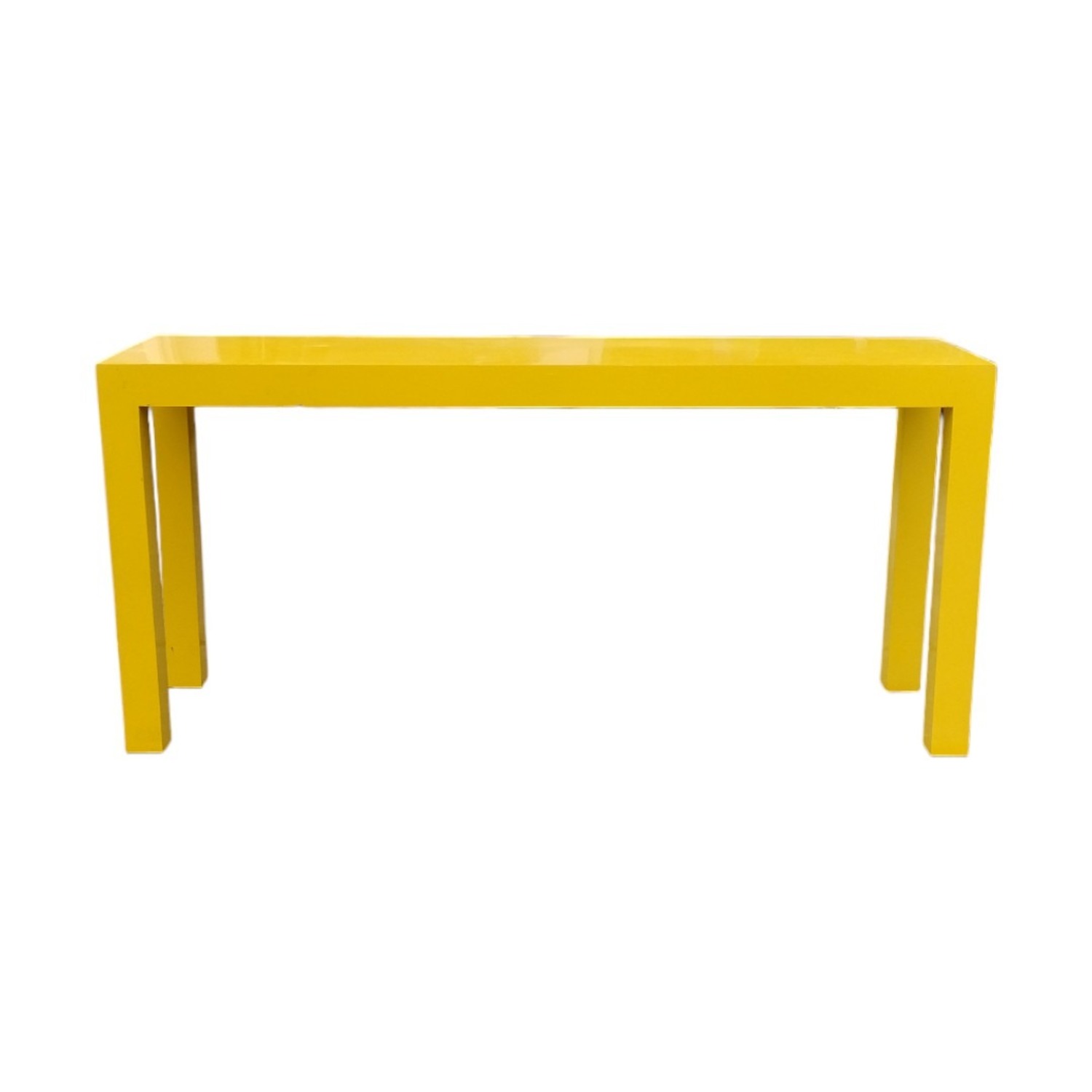 Yellow Wood Side Table - image-1