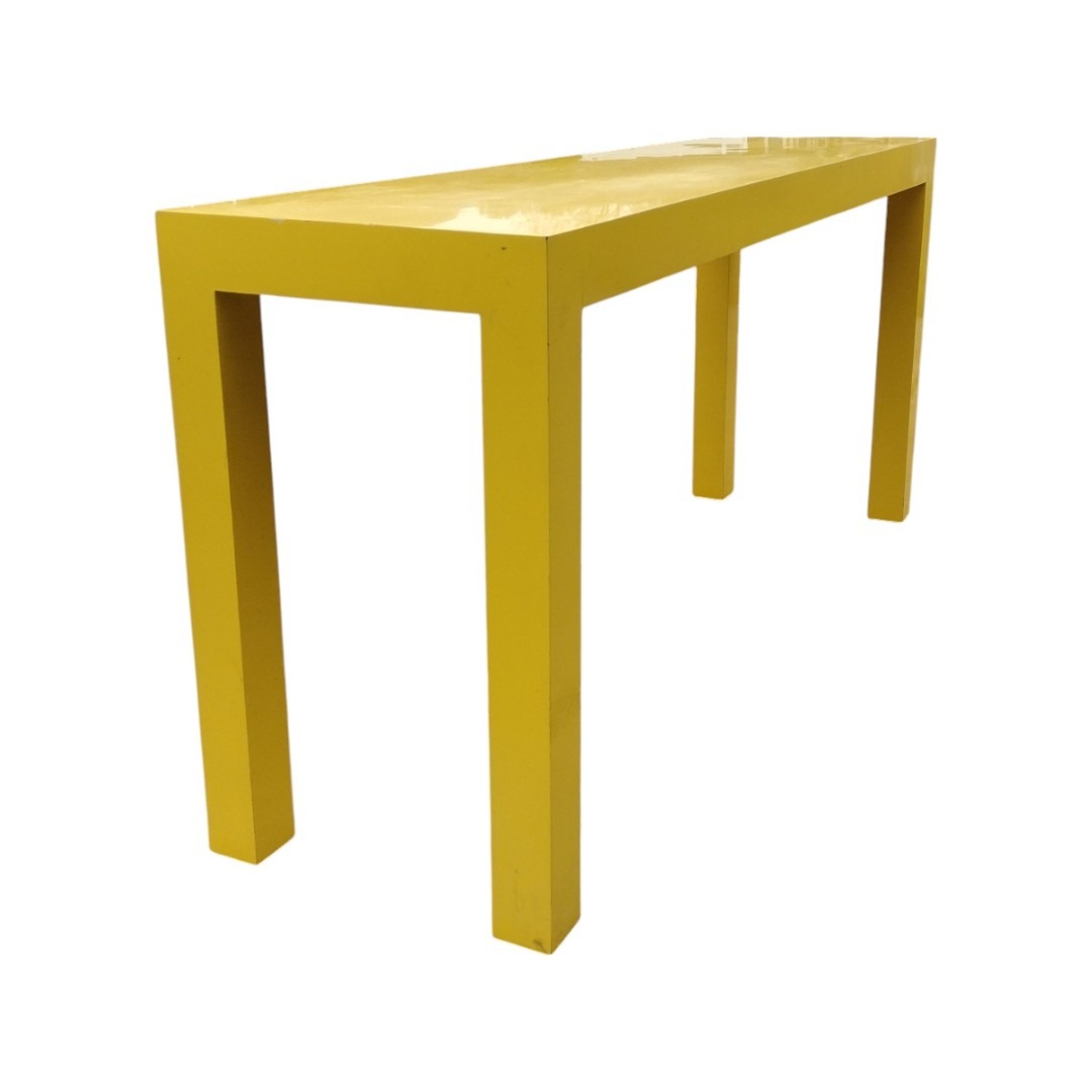 Yellow Wood Side Table - image-12