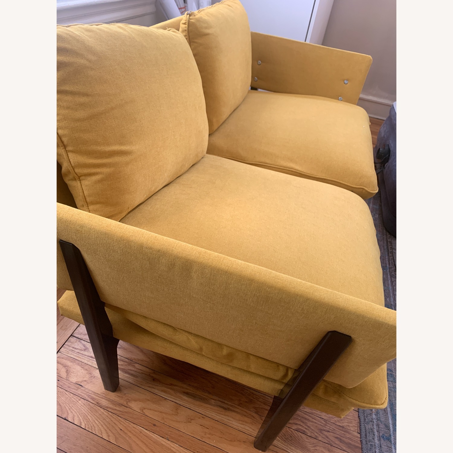 Floyd Yellow Fabric Loveseat - image-3