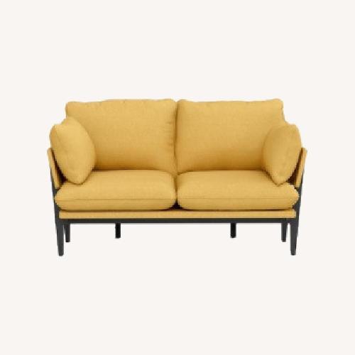 Used Floyd Yellow Fabric Loveseat for sale on AptDeco