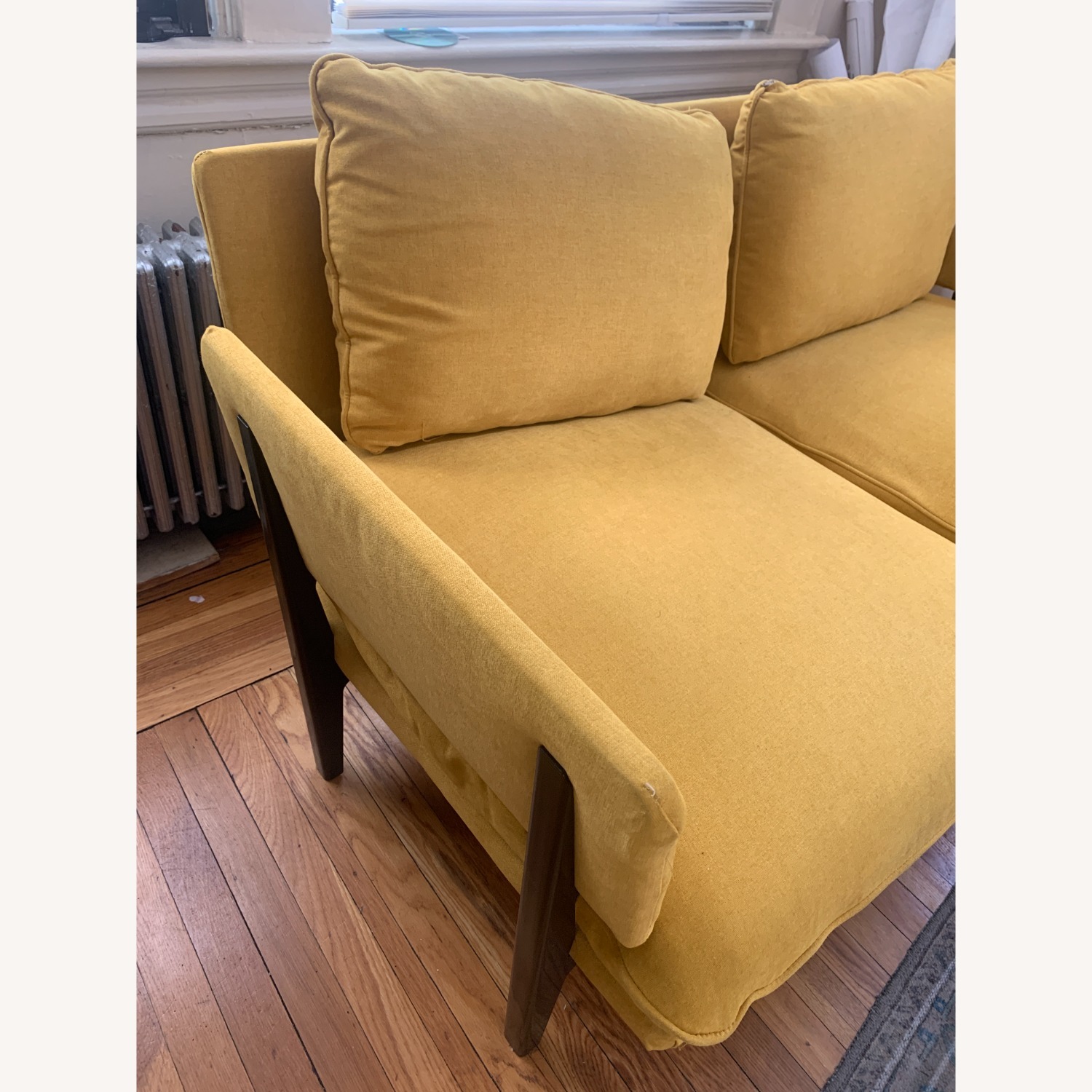 Floyd Yellow Fabric Loveseat - image-2