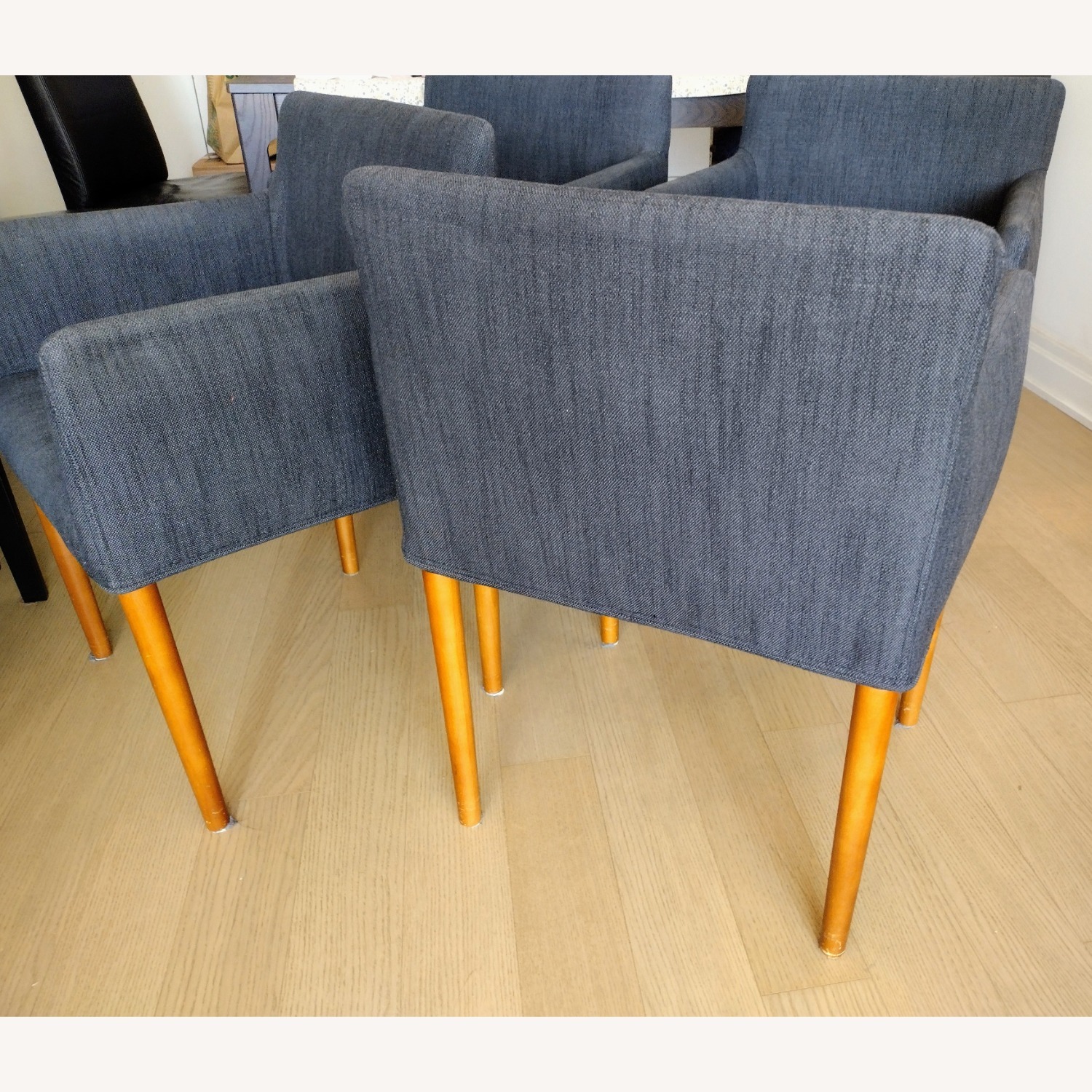 West Elm Dark Gray Dining Chairs - image-1