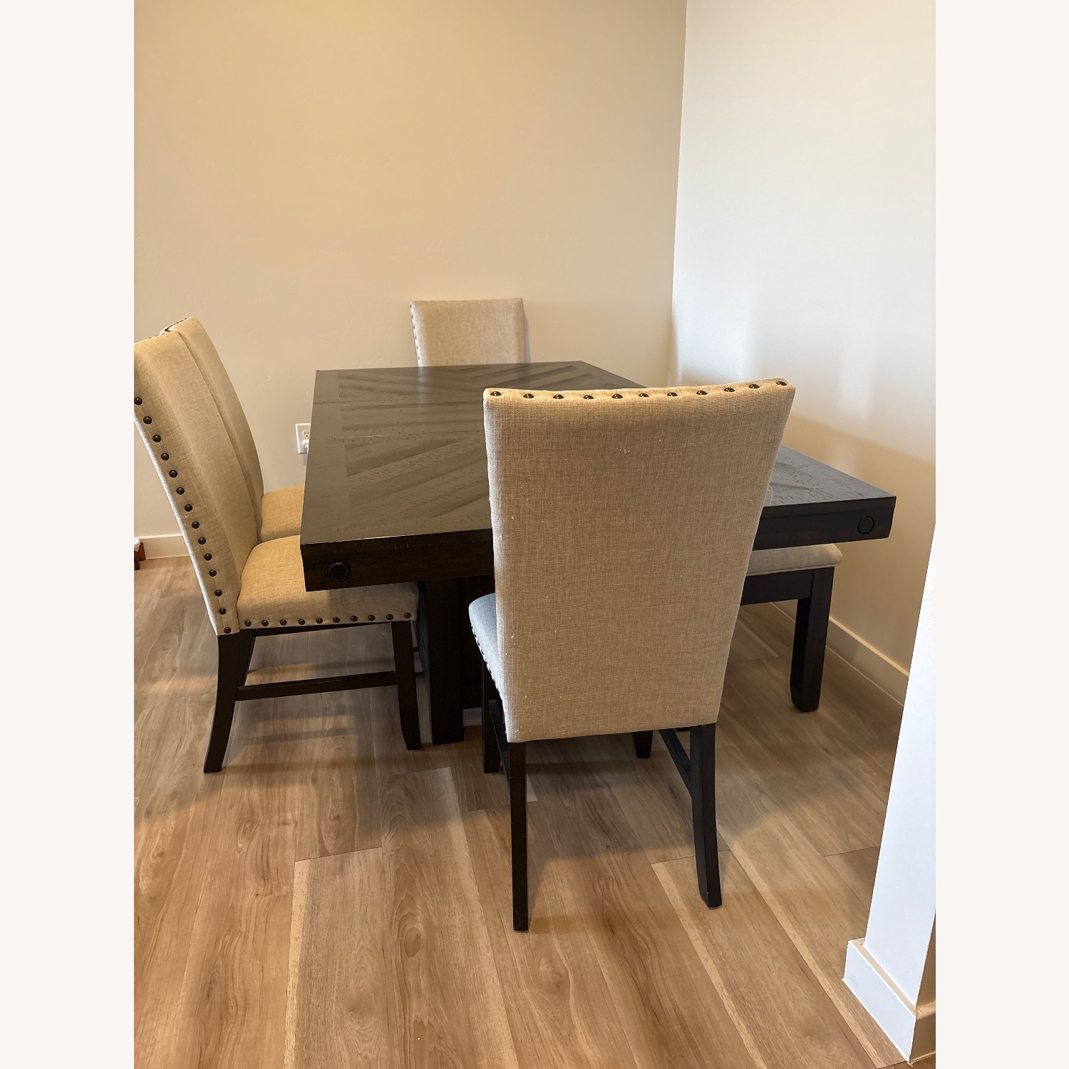 Dark Brown Wood Dining Table - image-2